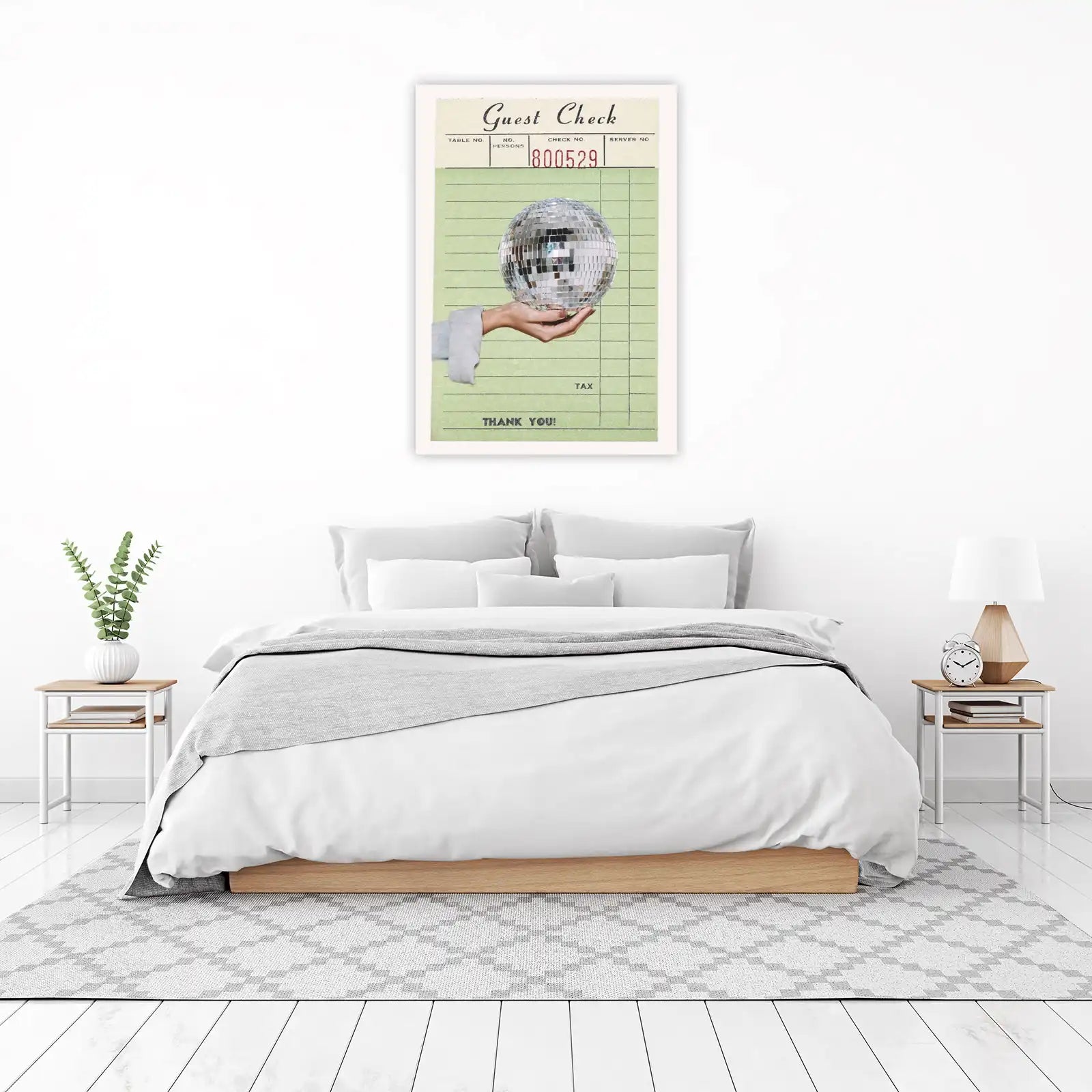 Disco Ball Guest Check Wall Art