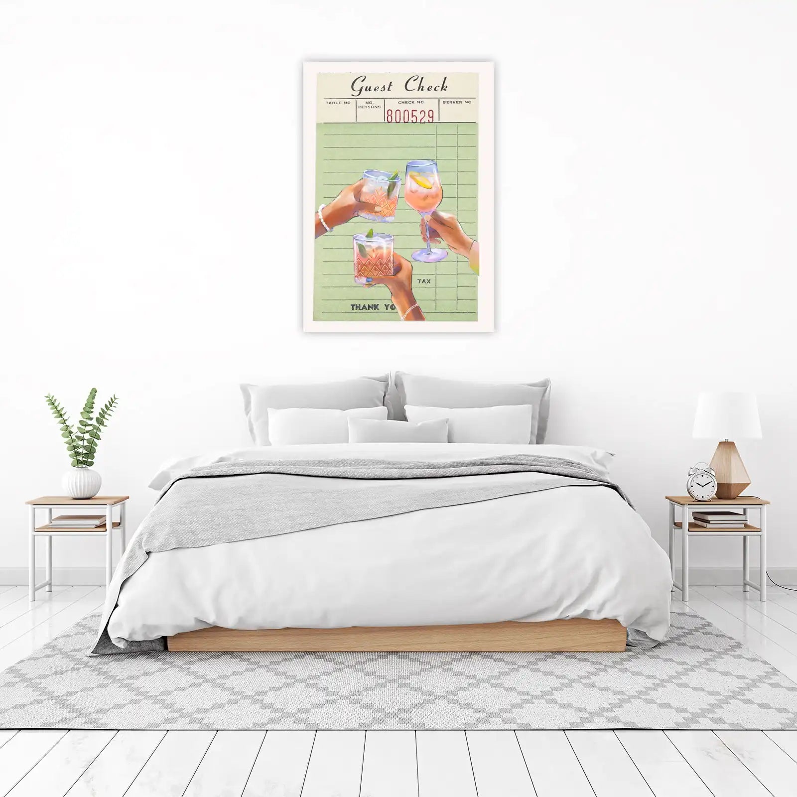 Cocktail Toast Guest Check Wall Art