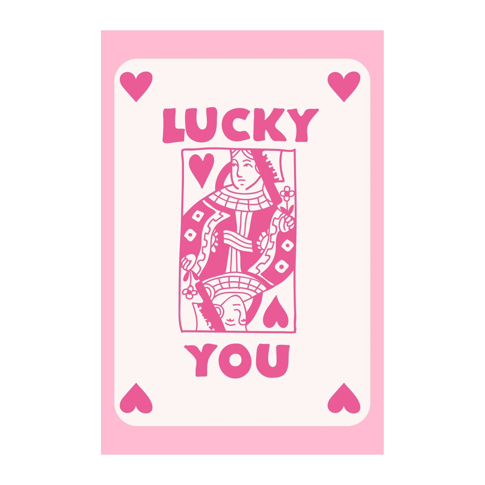 Lucky You Queen of Hearts Wall Art