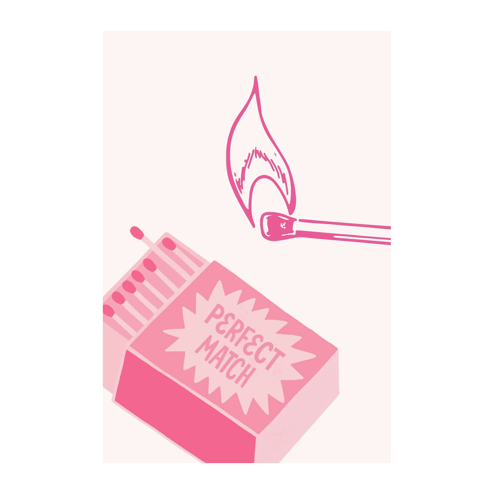 Pink Perfect Match Art Print