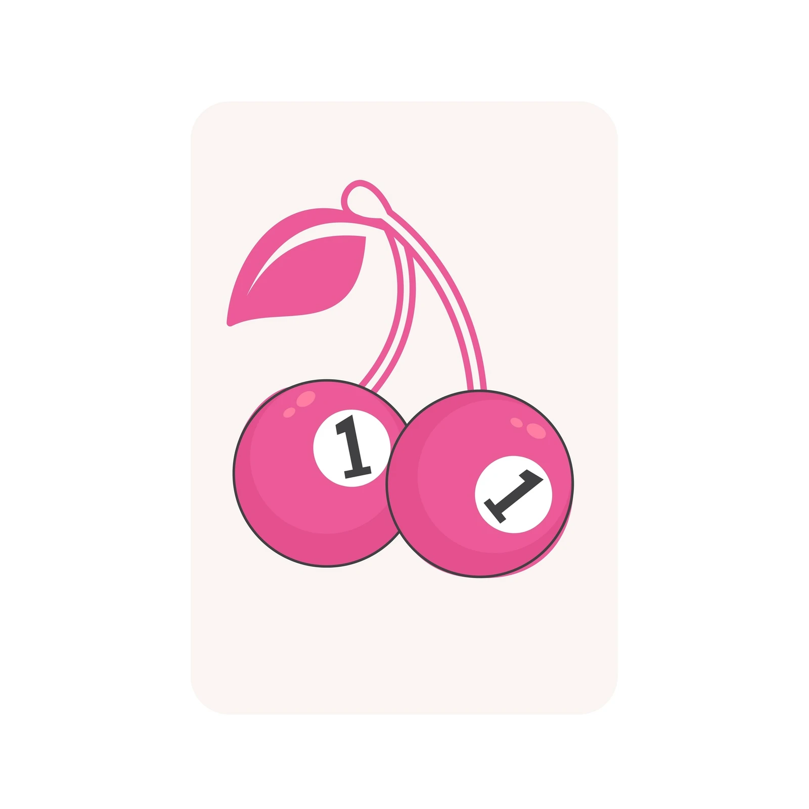 Retro Cherry Pool Balls Wall Art