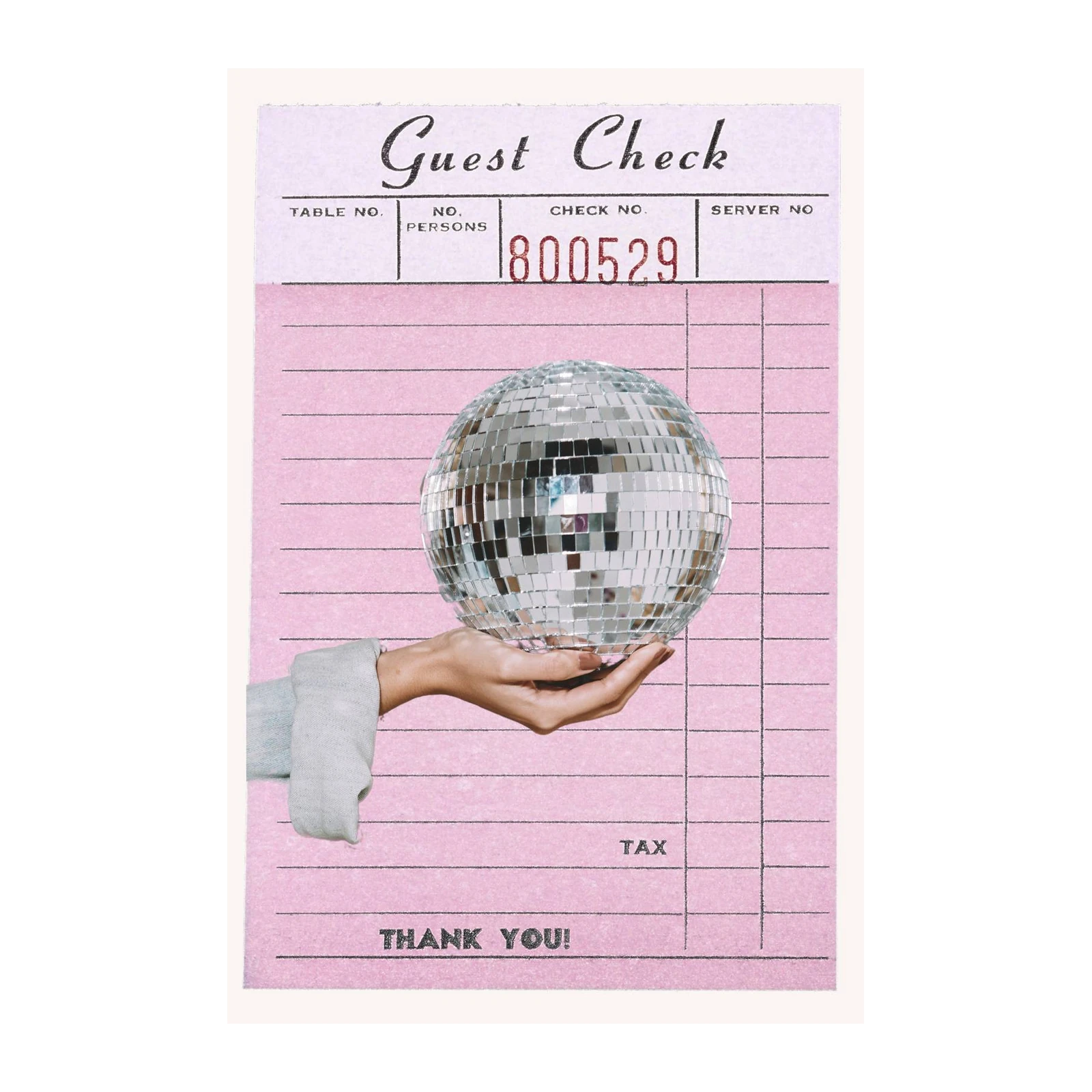 Disco Ball Guest Check Wall Art