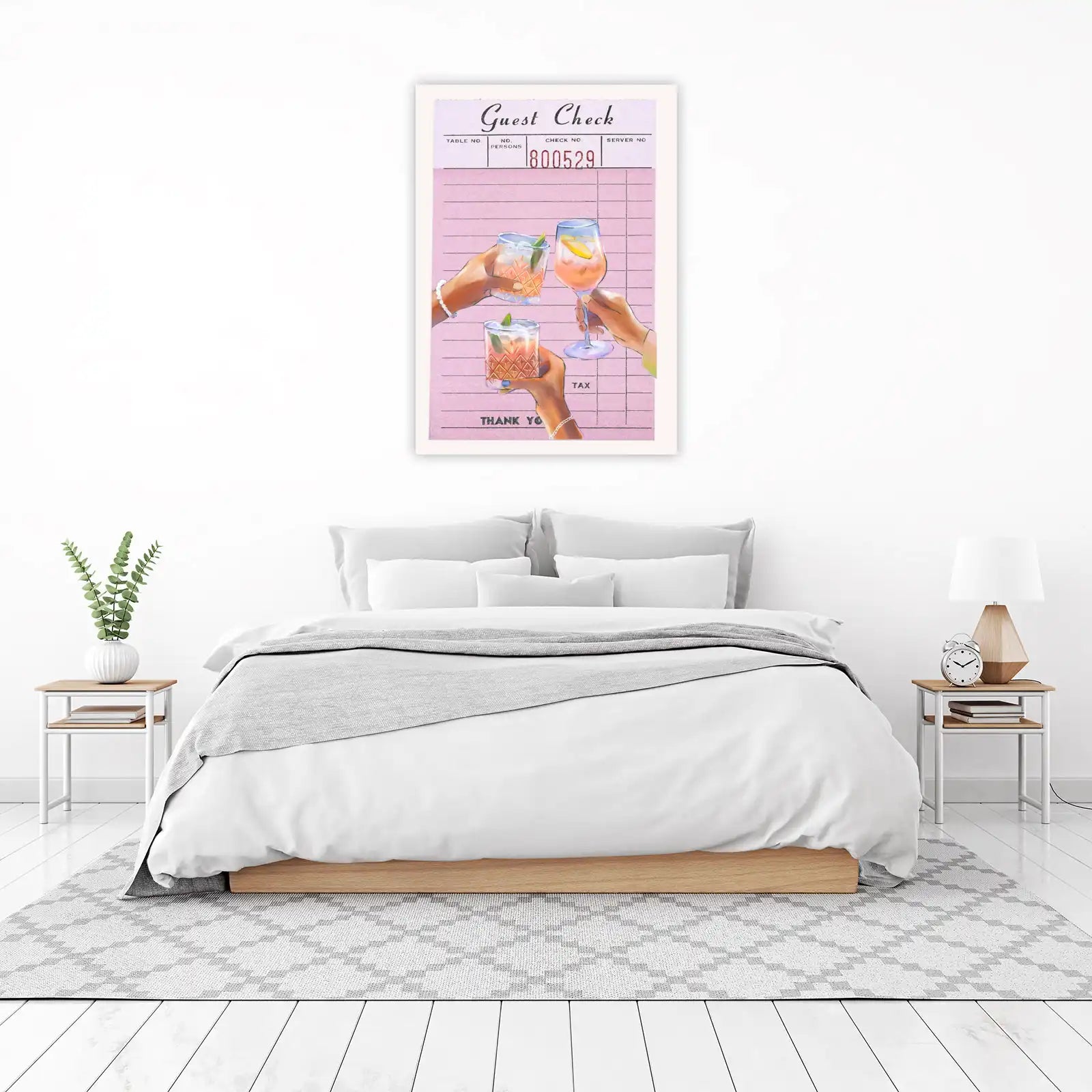 Cocktail Cheers Guest Check Wall Art