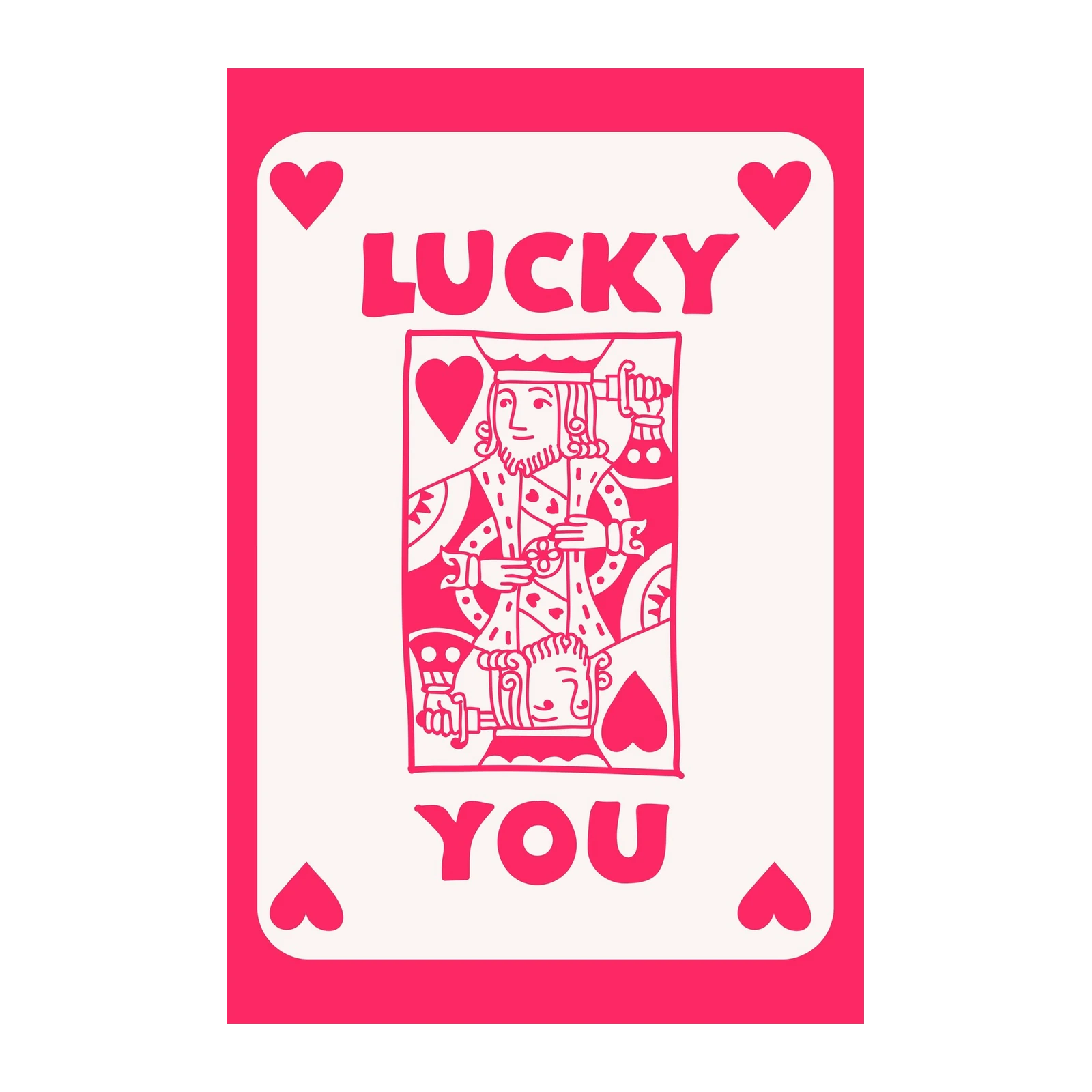 Lucky You King of Hearts Wall Art
