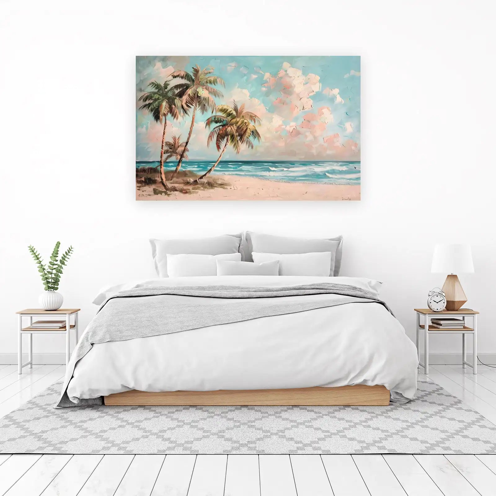 Serene Palm Paradise Beach Wall Art