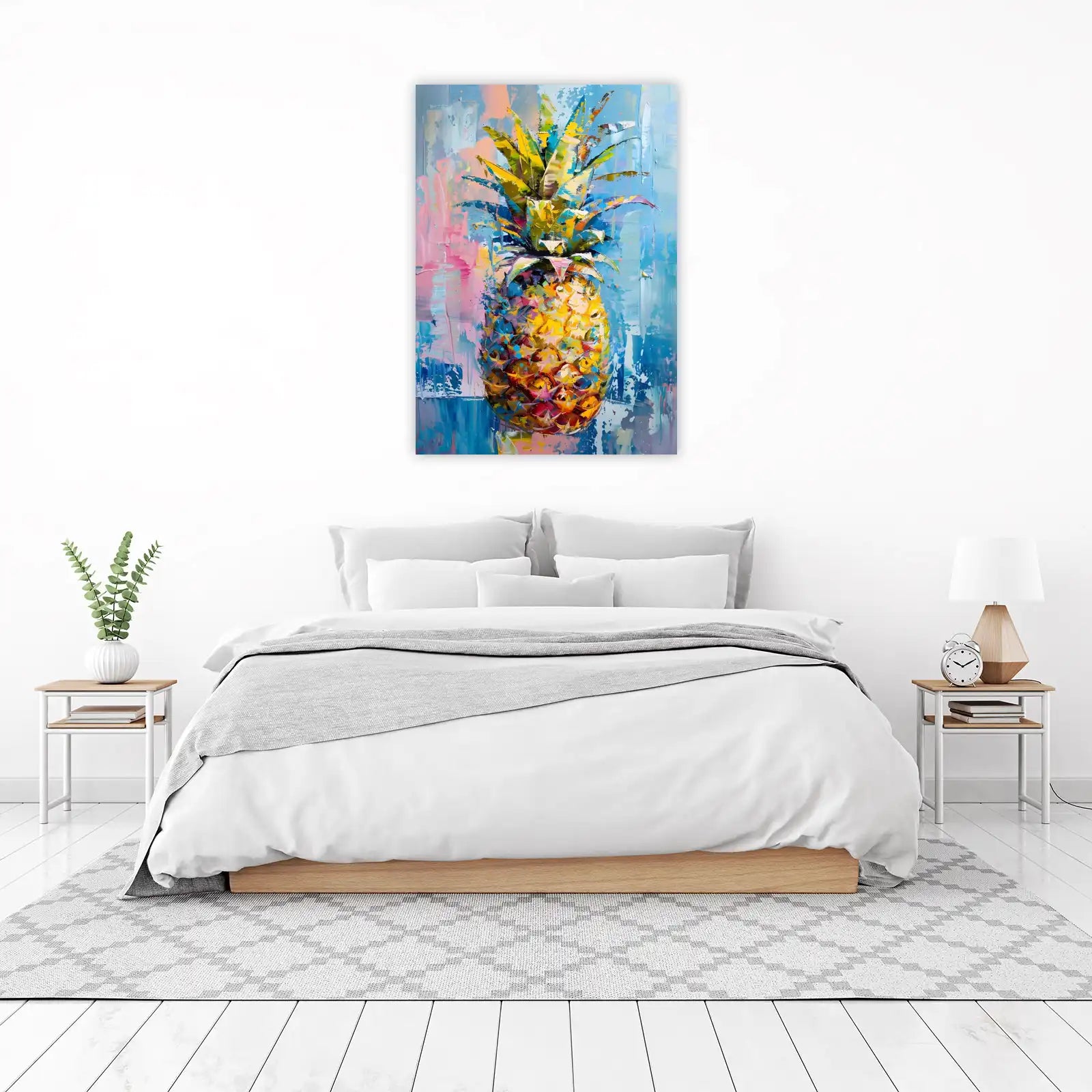 Vibrant Pineapple Textured Art Wall Art