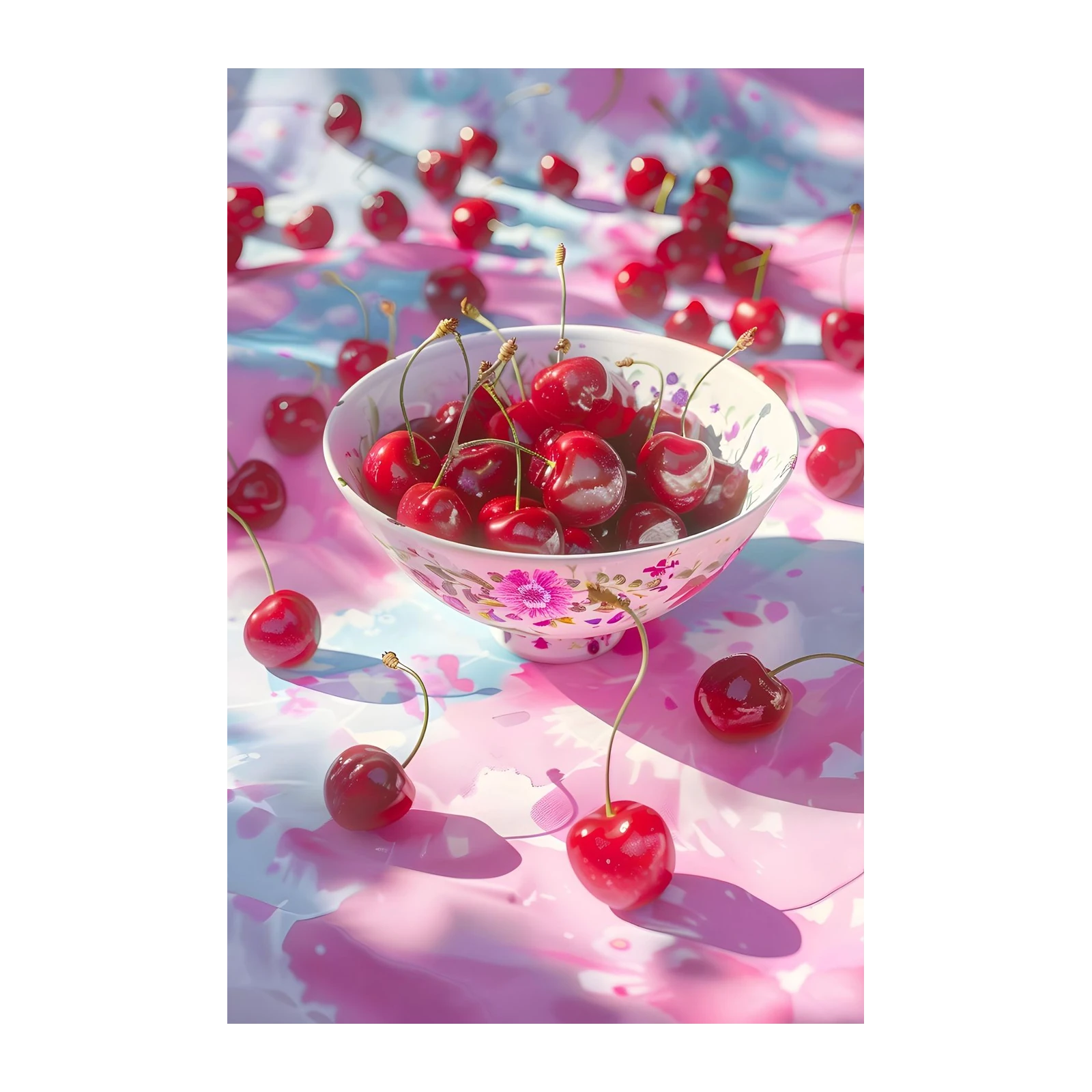 Juicy Cherries Delightful Kitchen Wall Art