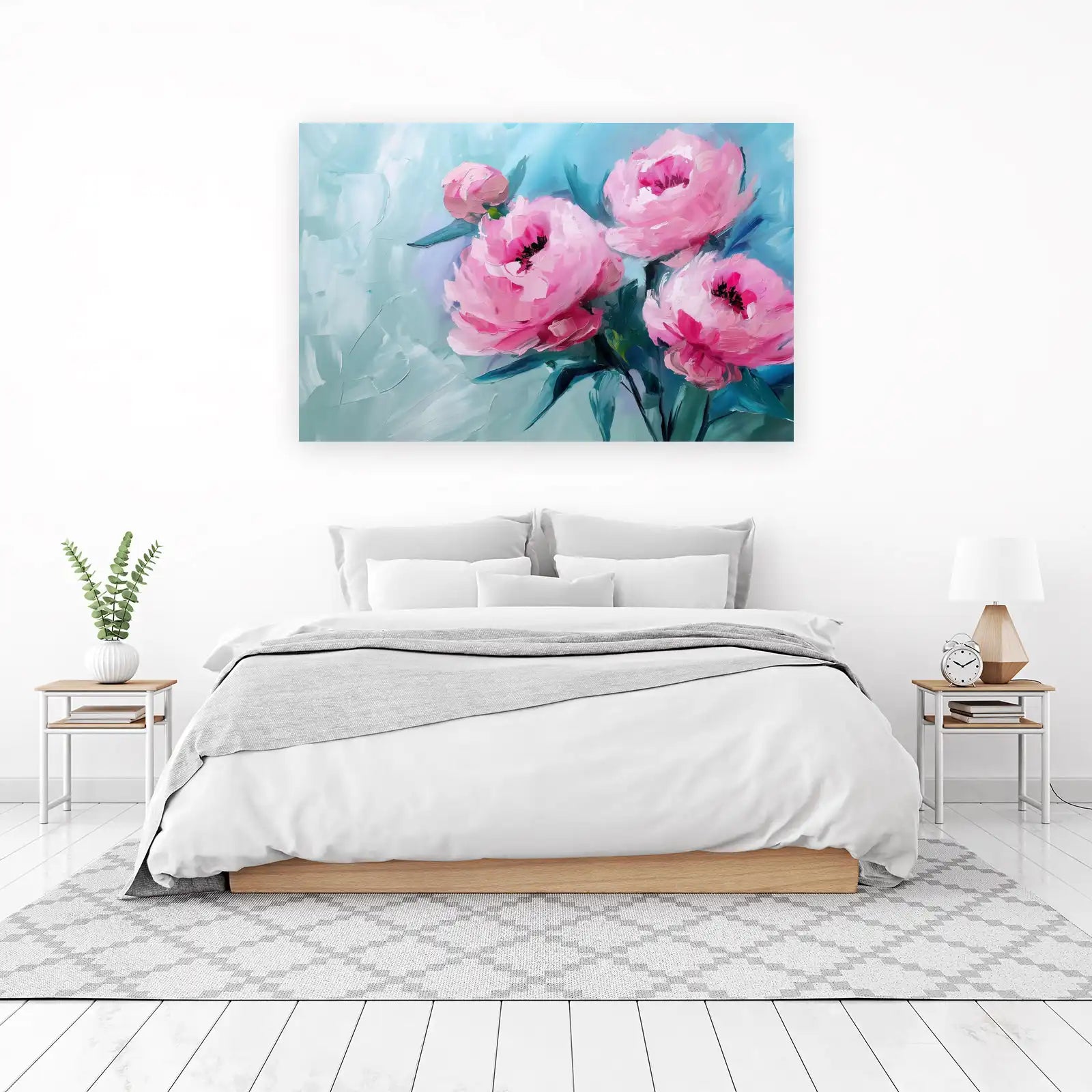 Impressionist Pink Peonies Wall Art