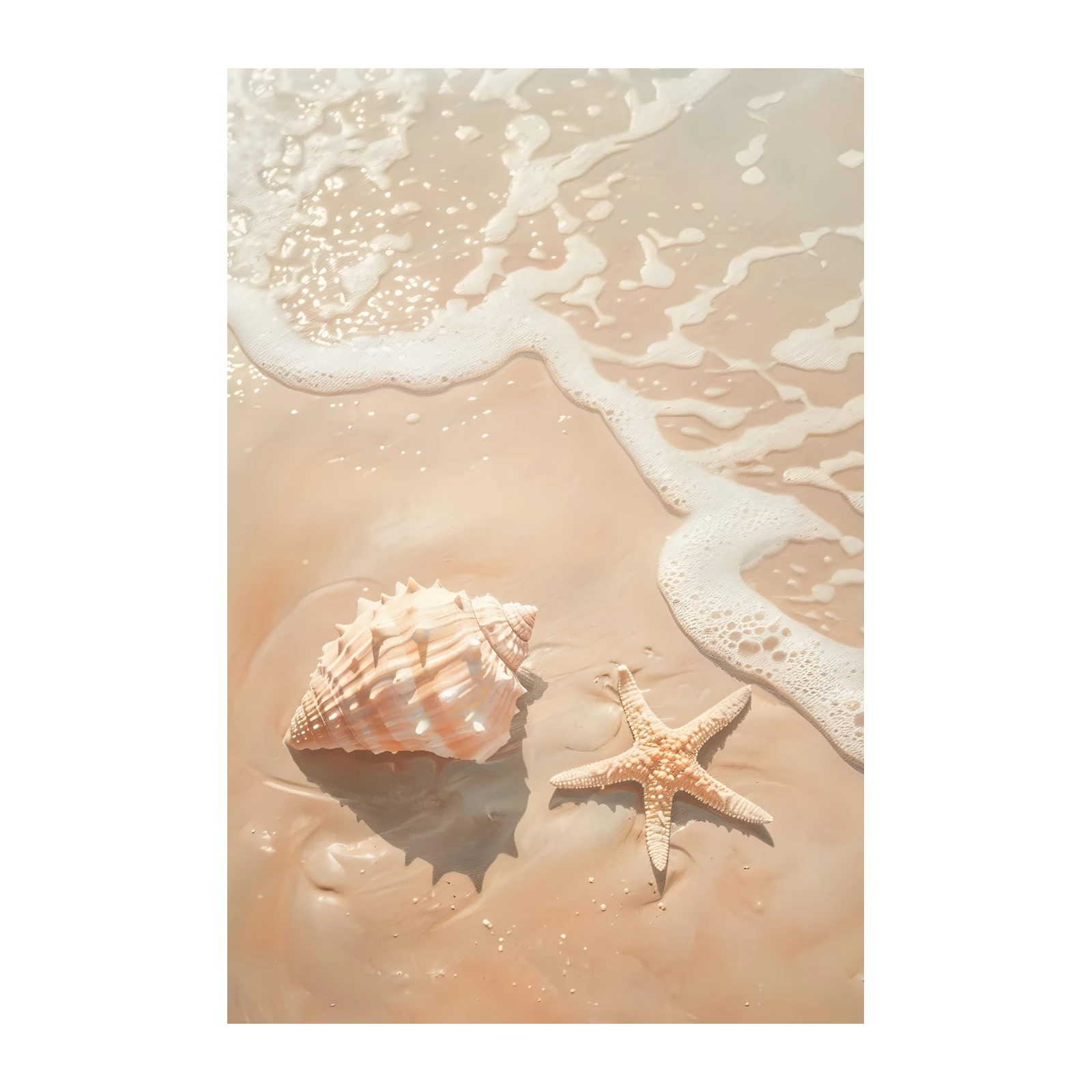Serene Seashell & Starfish Beach Wall Art