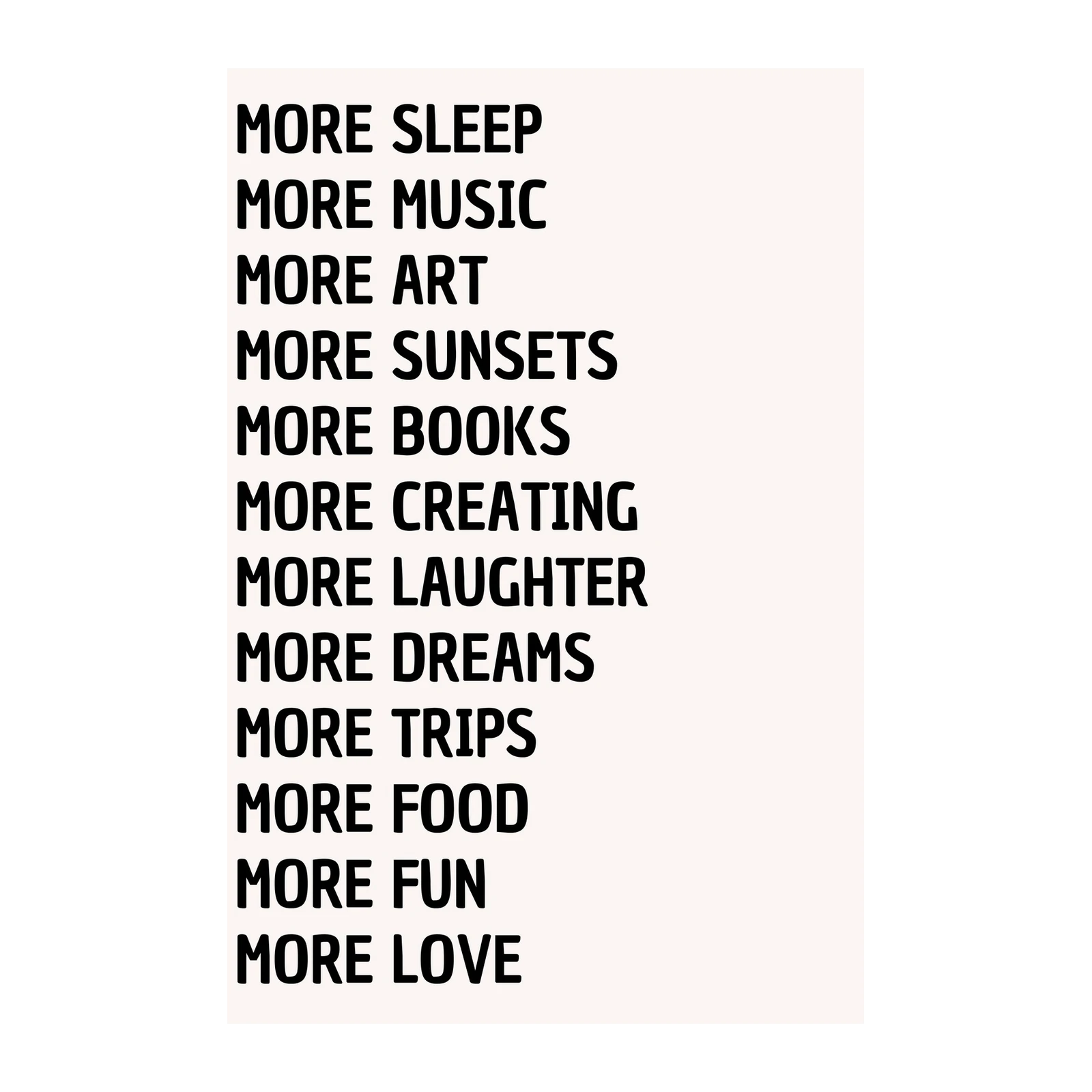 More Joyful Living List Wall Art