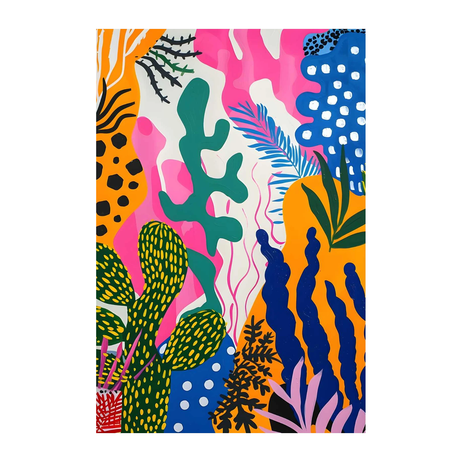 Vibrant Abstract Botanical Wall Art