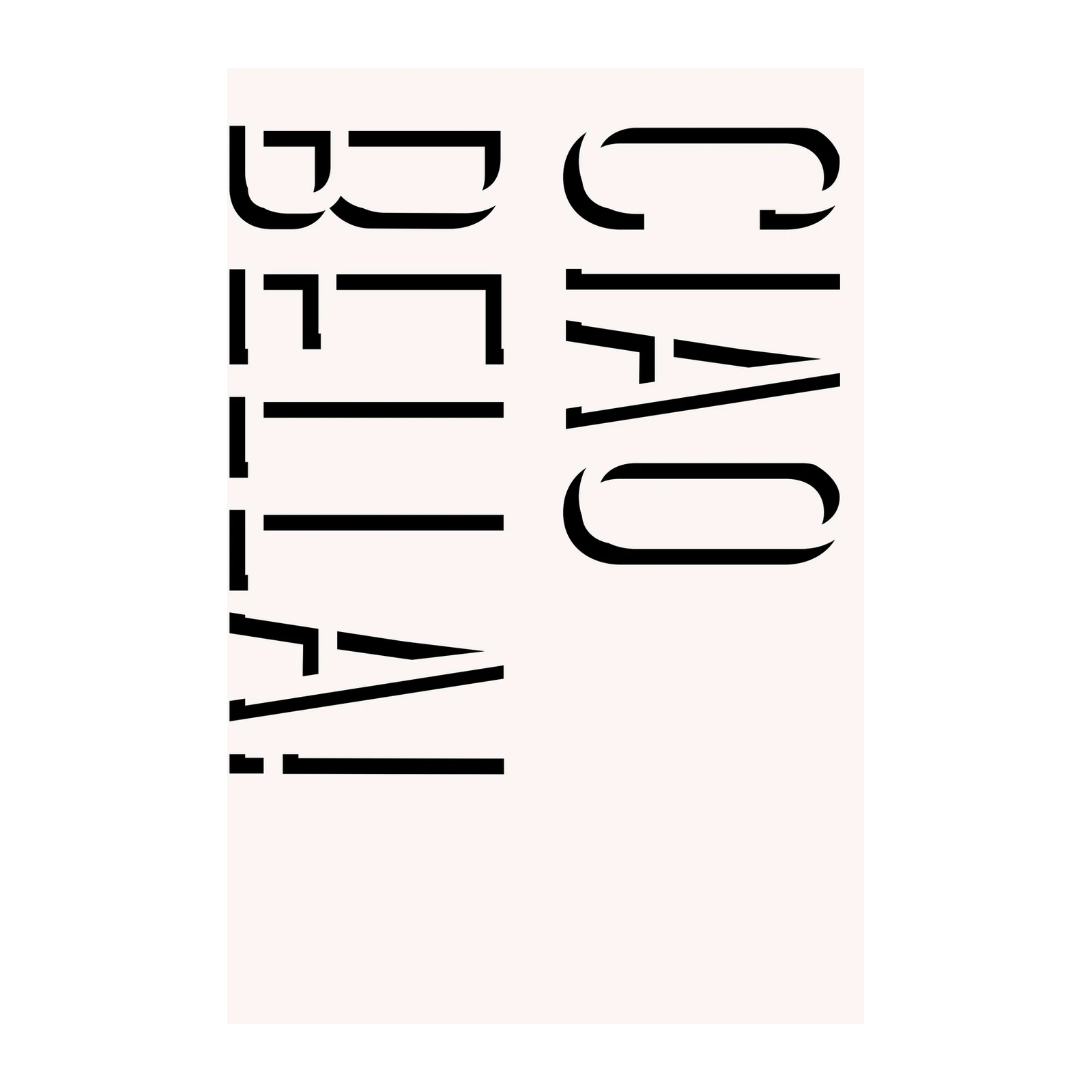 Ciao Bella Modern Typography Wall Art