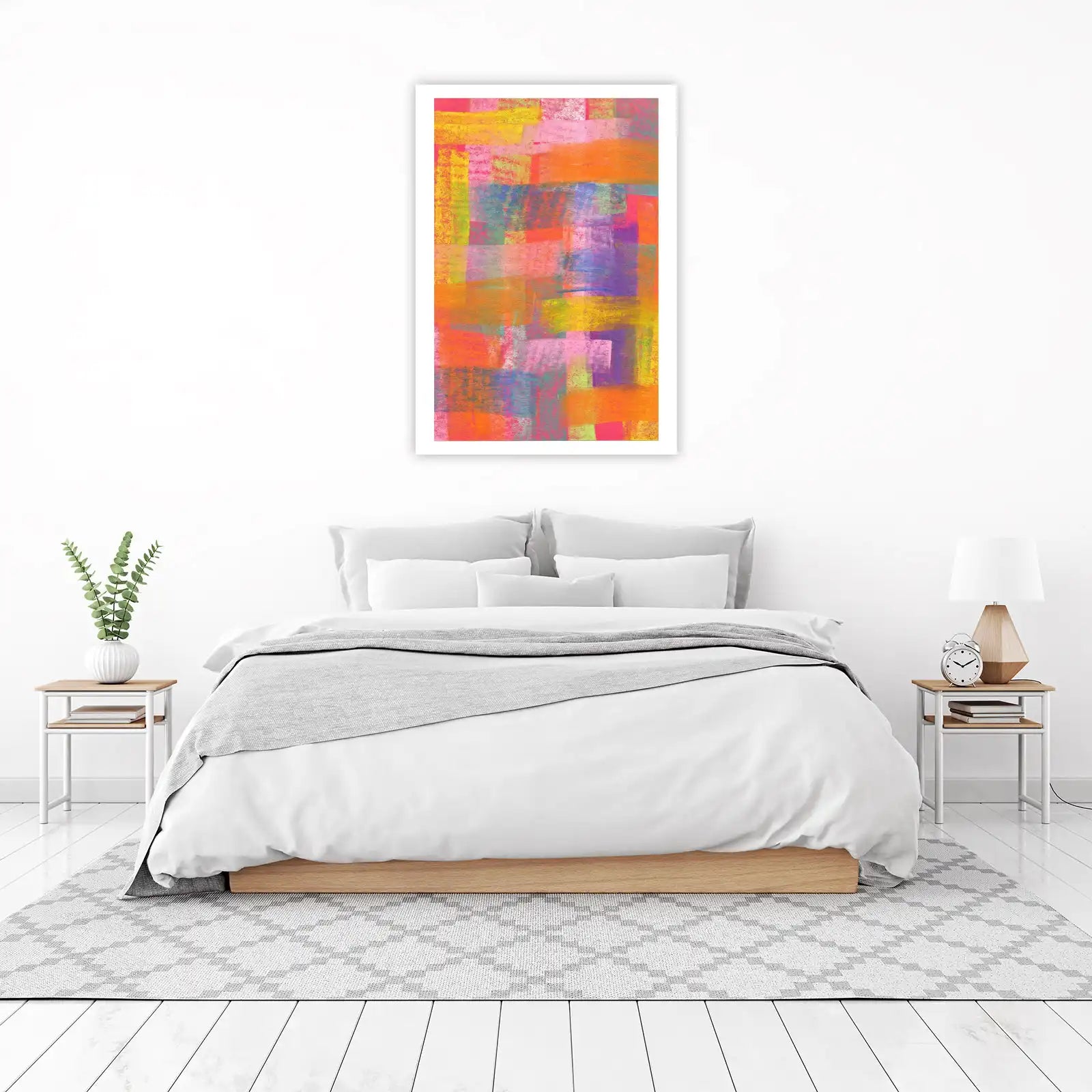 Vibrant Abstract Color Blocks Wall Art