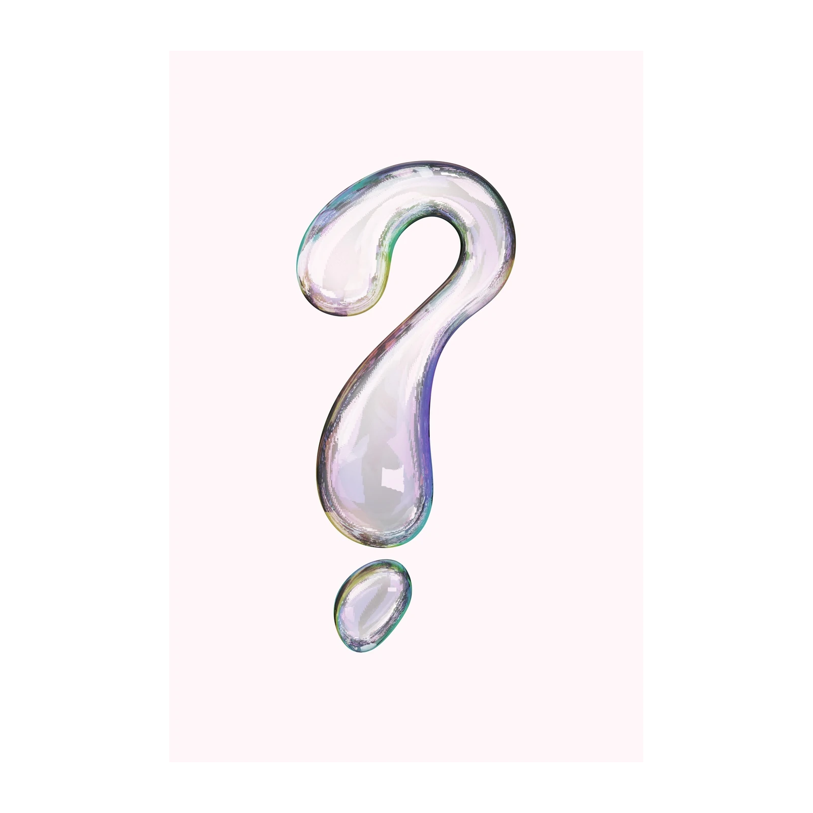 Curious Bubble Question Mark Wall Art