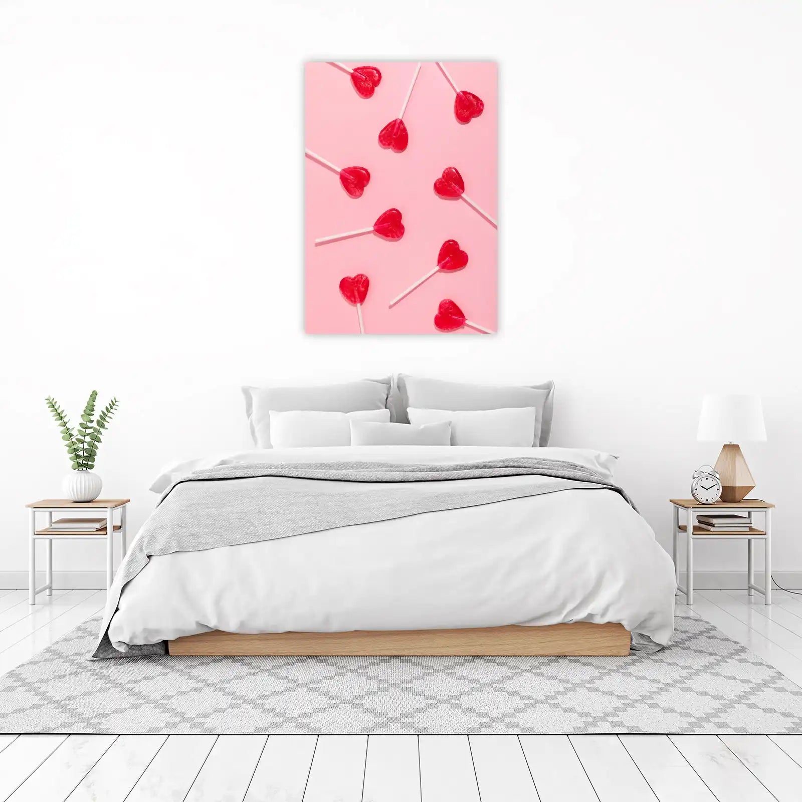 Sweet Hearts Pop Art Red Lollipop Wall Art