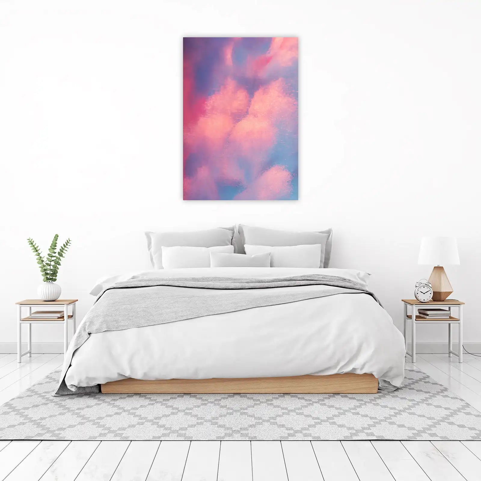 Dreamy Pink & Blue Swirls Wall Art