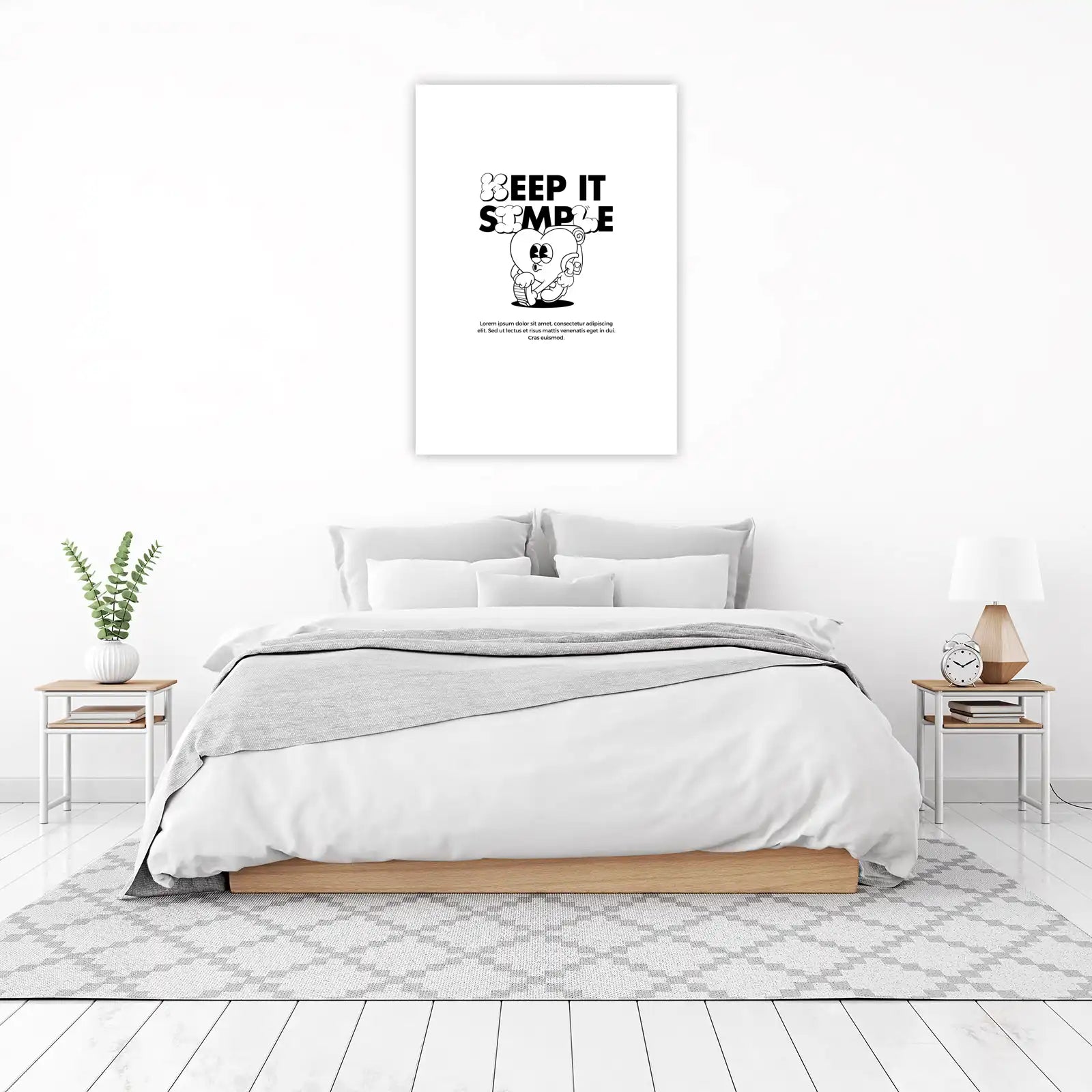 Keep It Simple Heart Character Wall Art