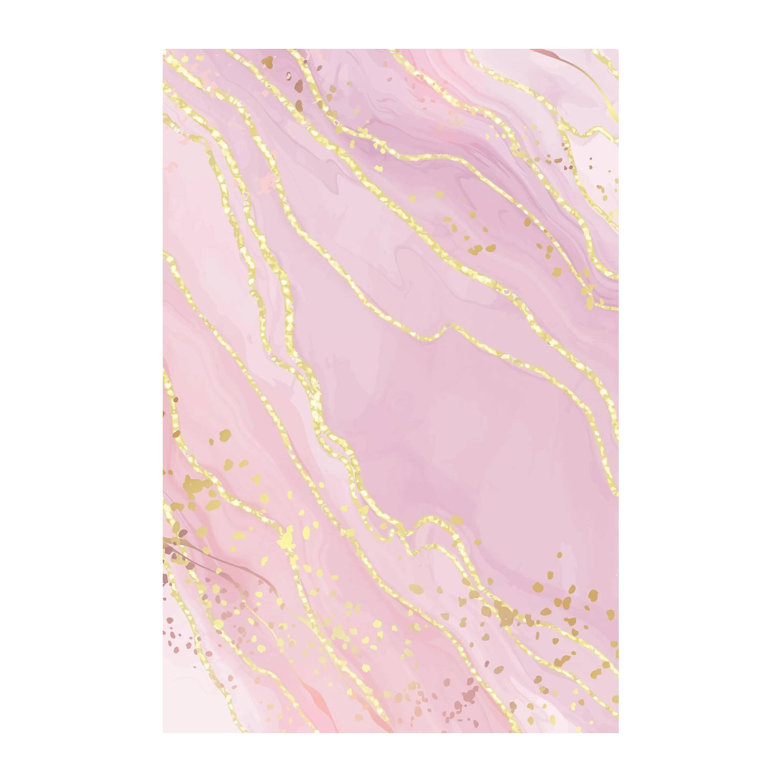 Elegant Pink & Gold Swirl Wall Art