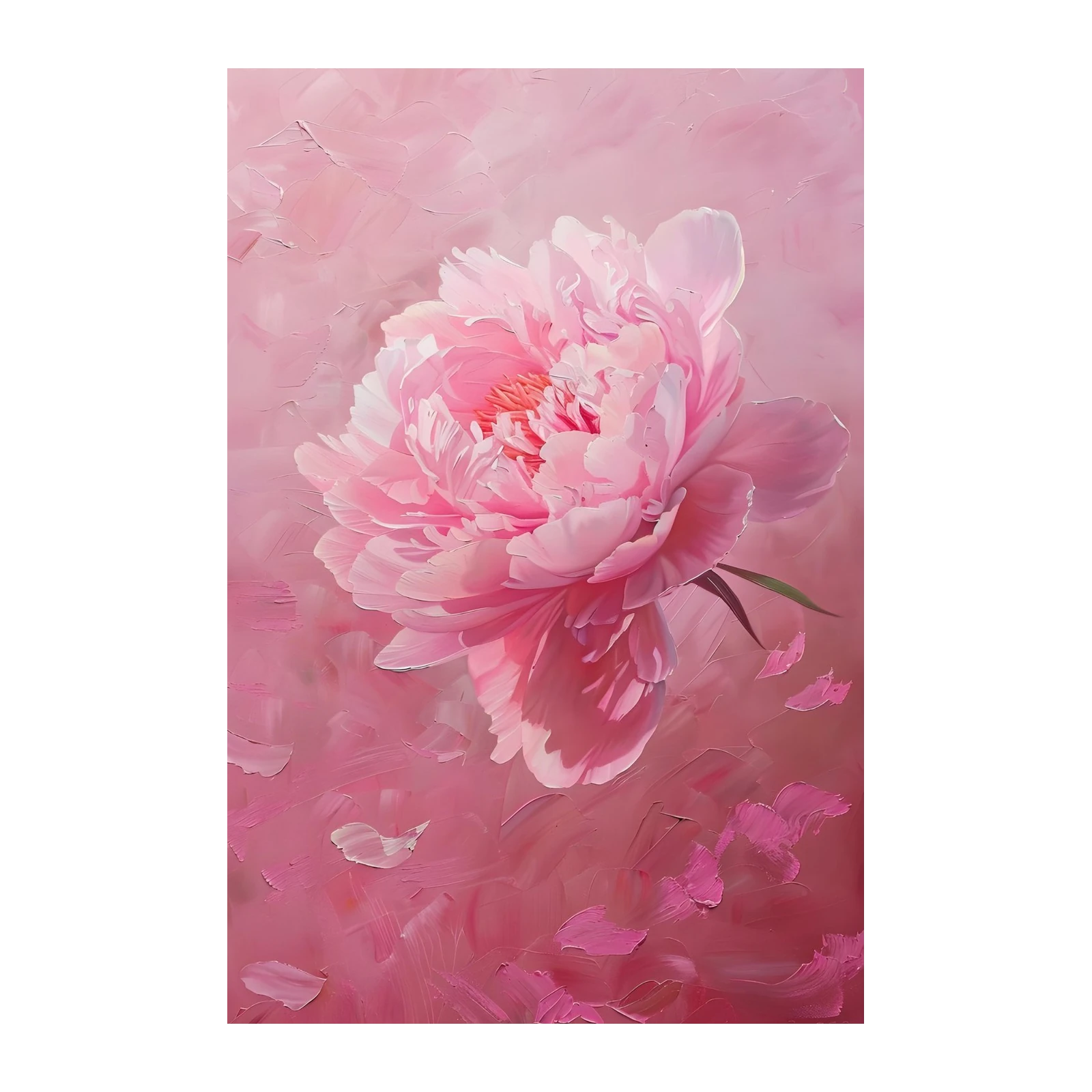 Soft Pink Peony Floral Wall Art Wall Art