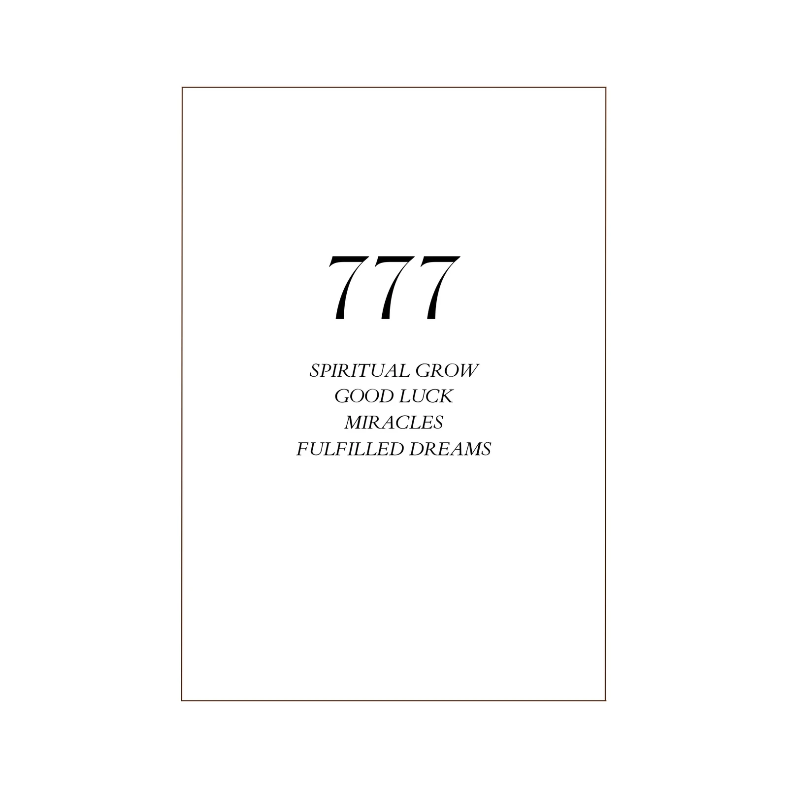 777 Angel Number Spiritual Grow Wall Art