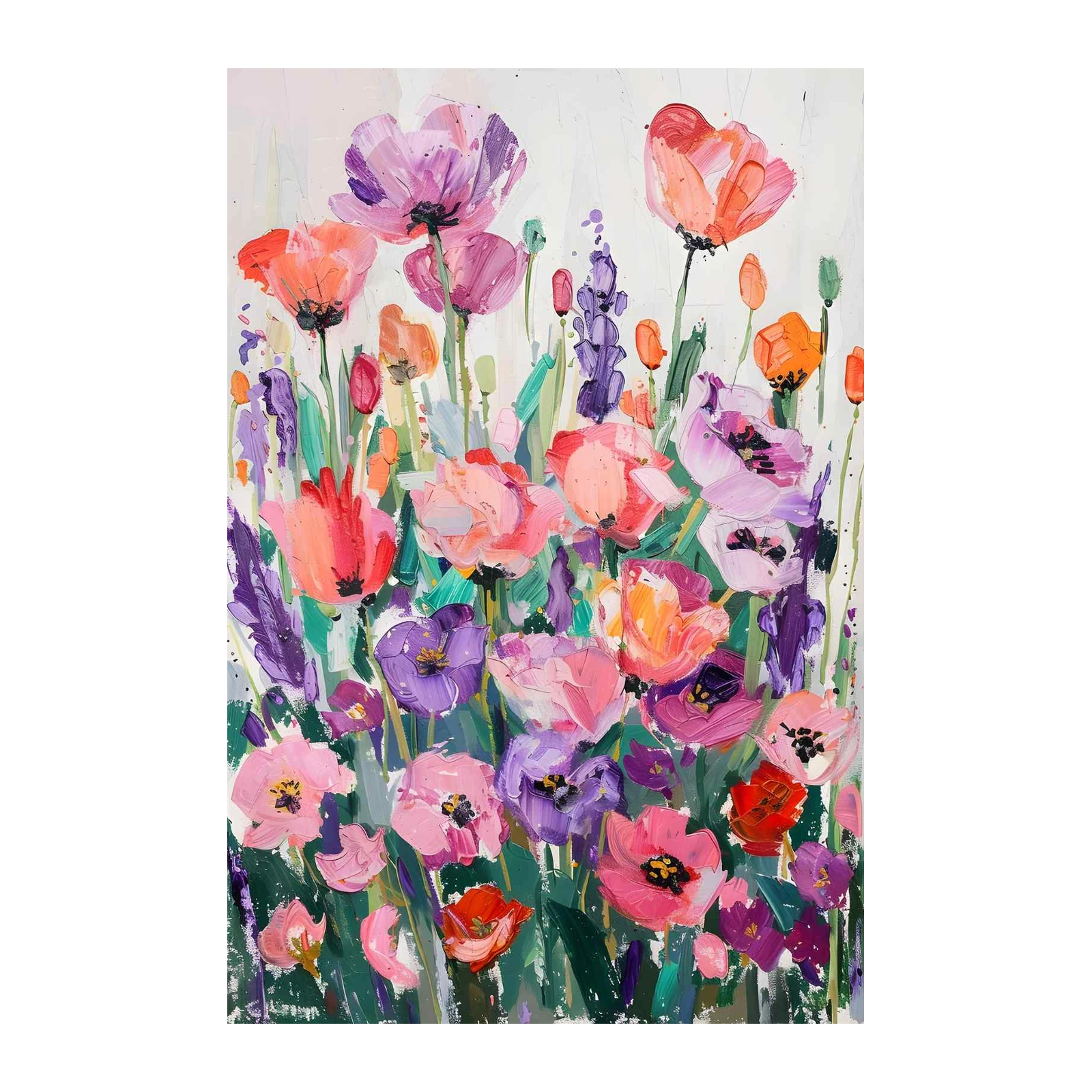 Vibrant Floral Impressionist Art Wall Art