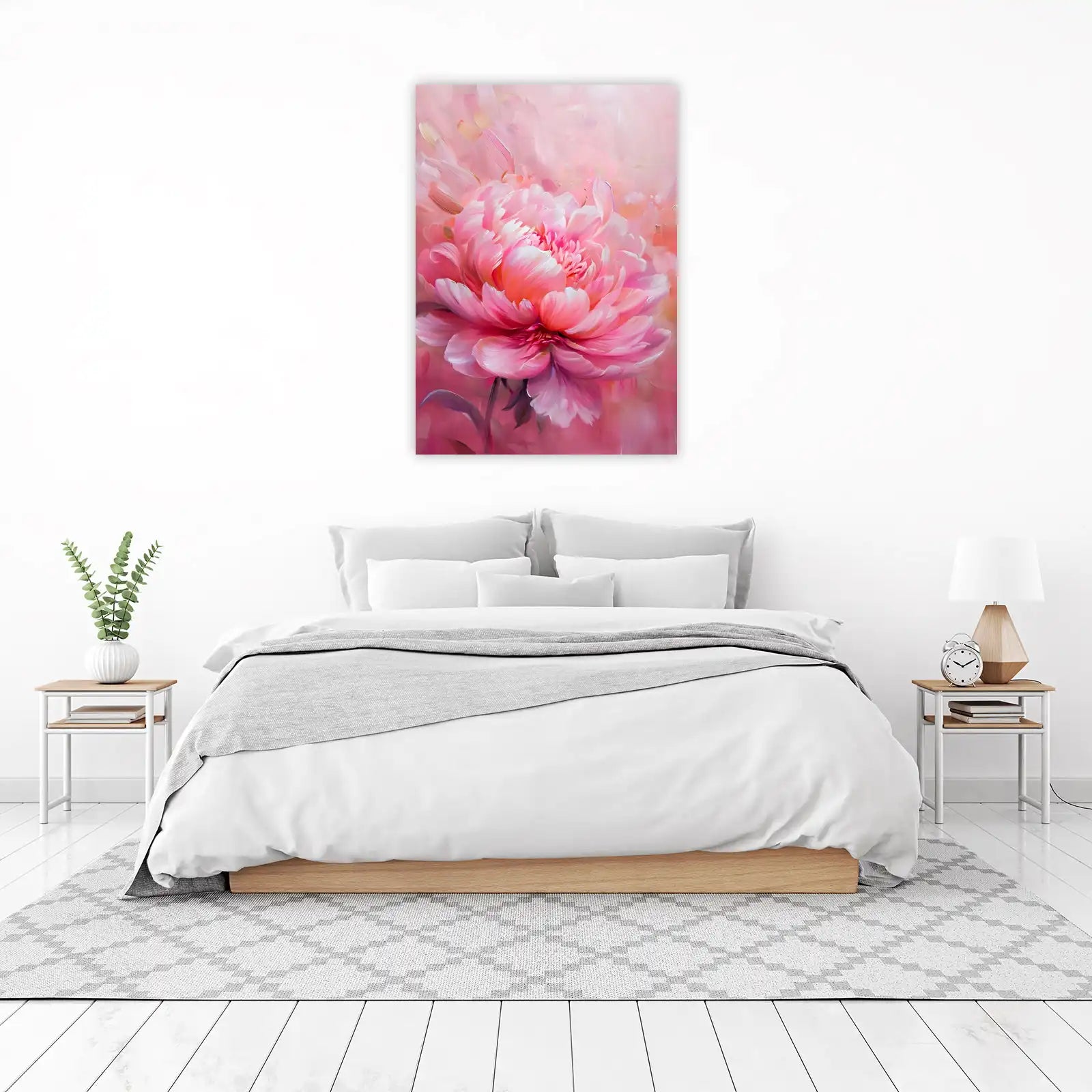Elegant Pink Peony Floral Art Wall Art