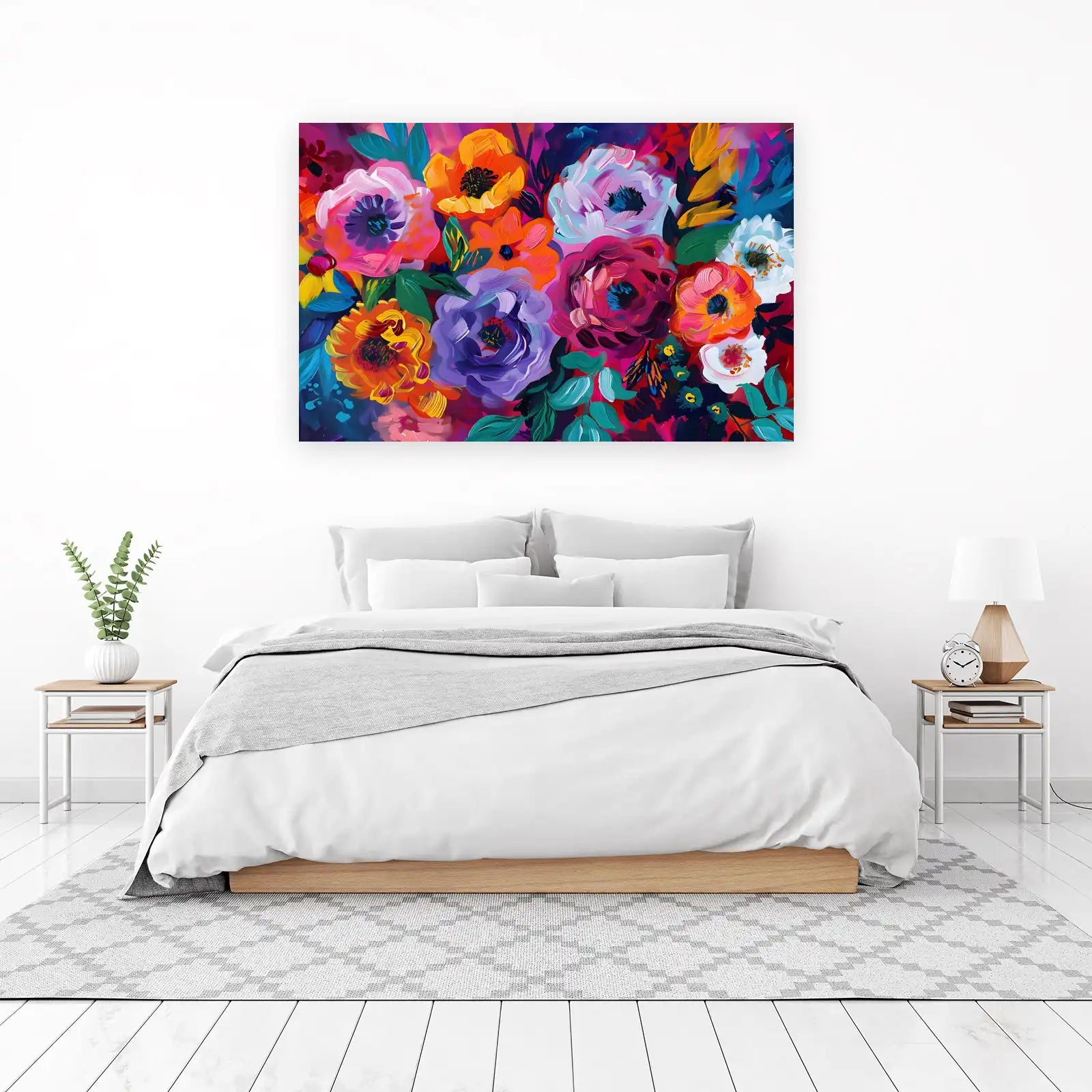 Vibrant Floral Explosion Wall Art