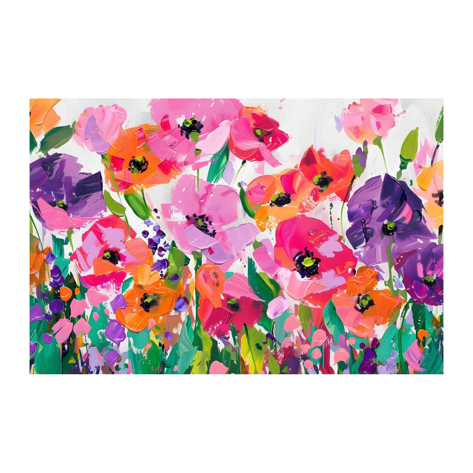 Vibrant Floral Burst Wall Art