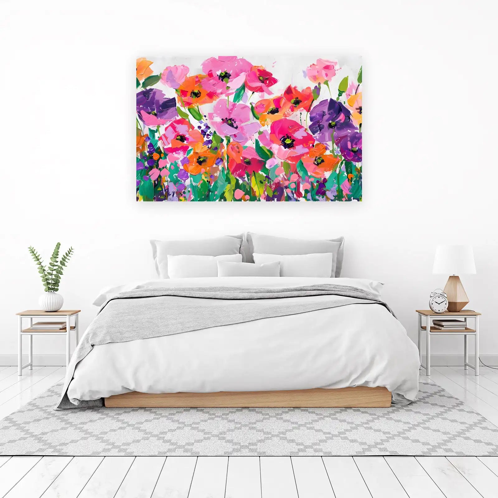 Vibrant Floral Burst Wall Art