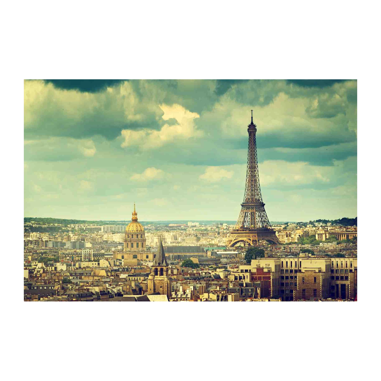 Eiffel Tower Paris Skyline Vintage Wall Art