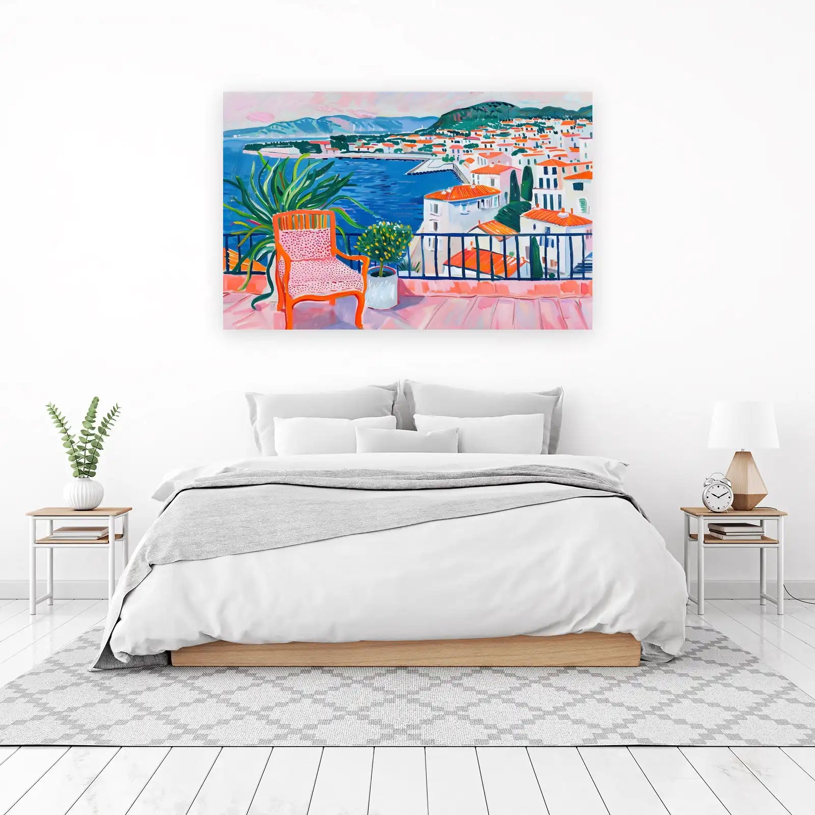 Vibrant Mediterranean Balcony Wall Art