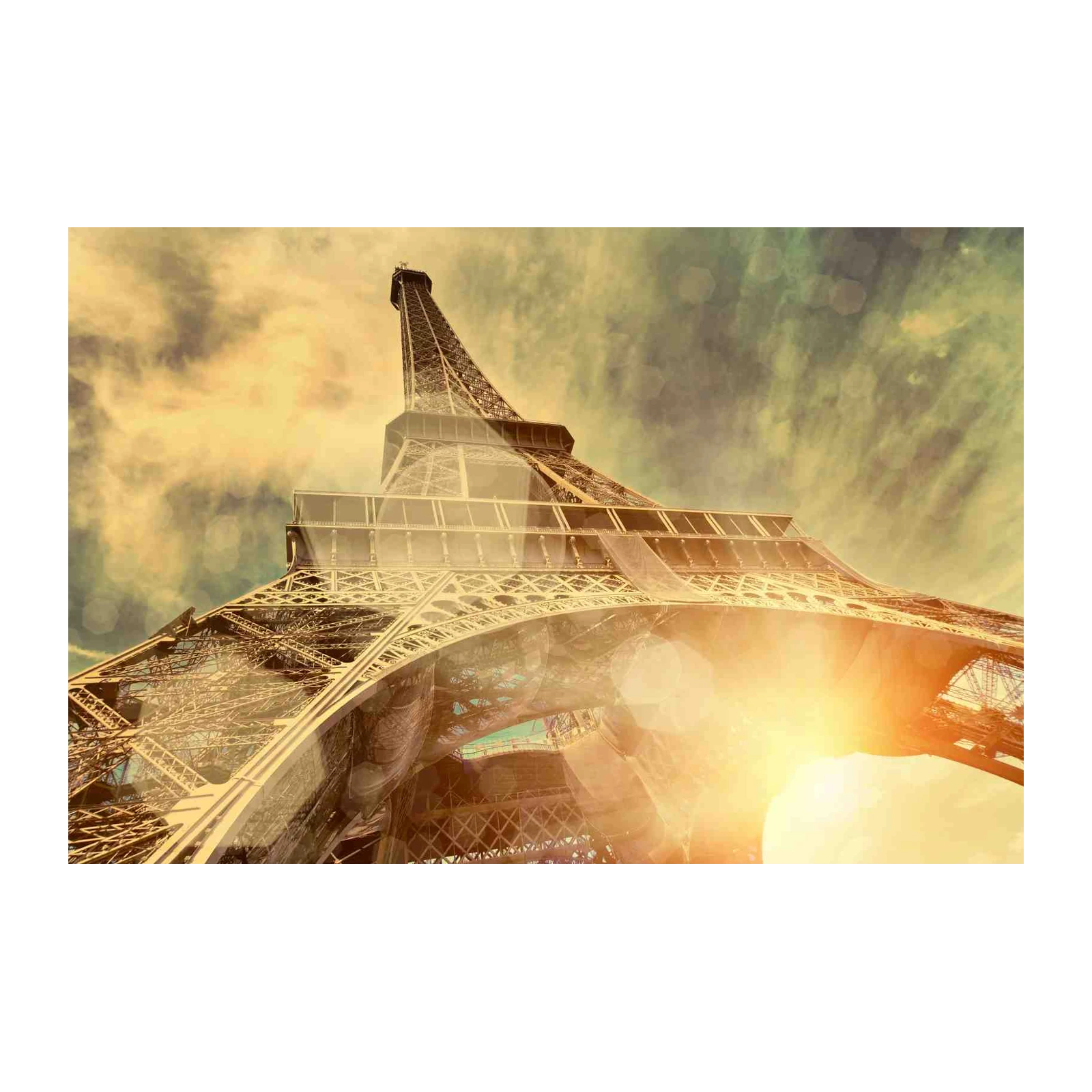 Eiffel Tower Paris Sunburst Wall Art