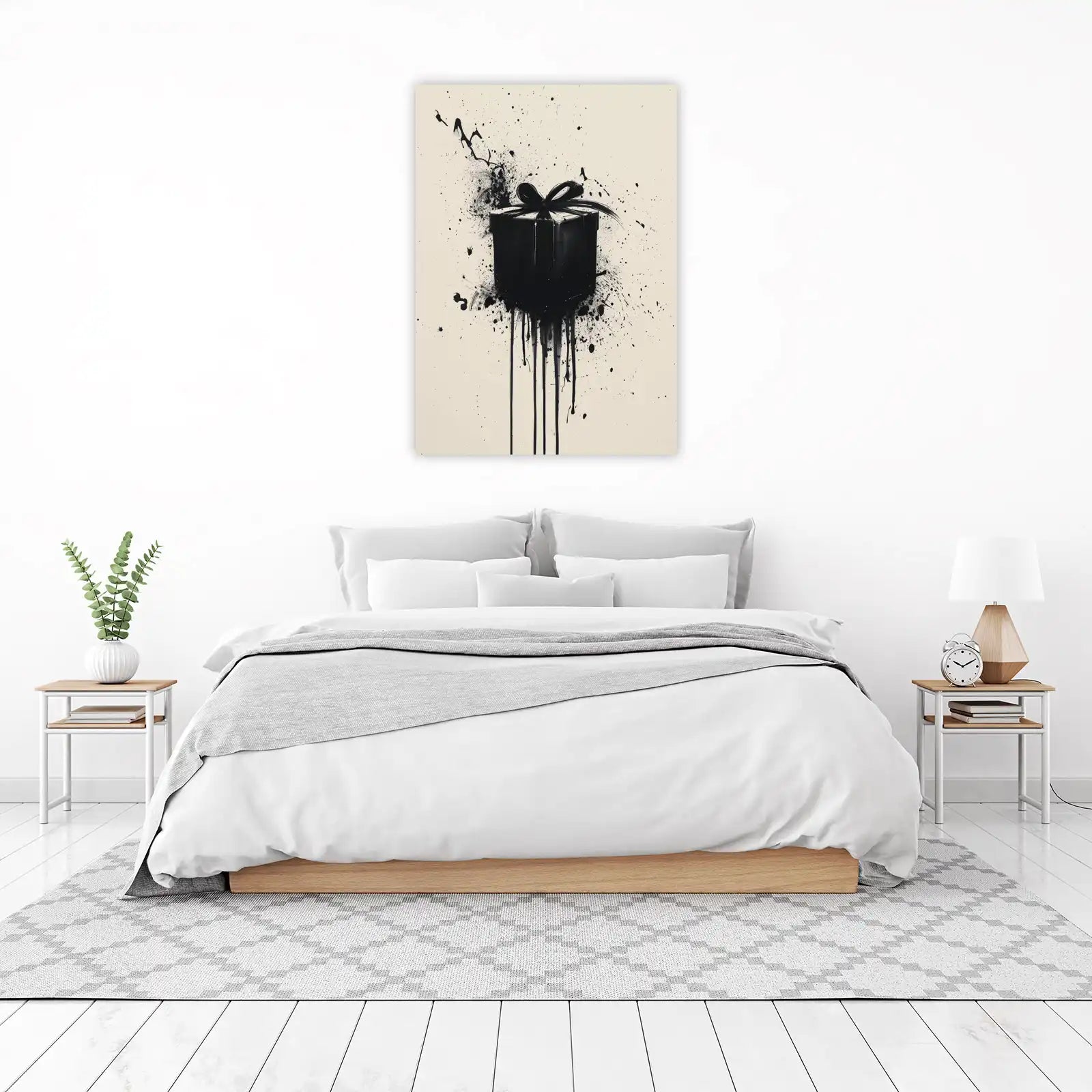 Abstract Black Gift Splash Wall Art