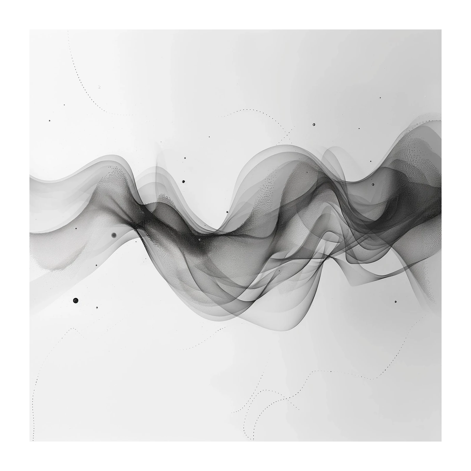 Abstract Smoke Wave Wall Art