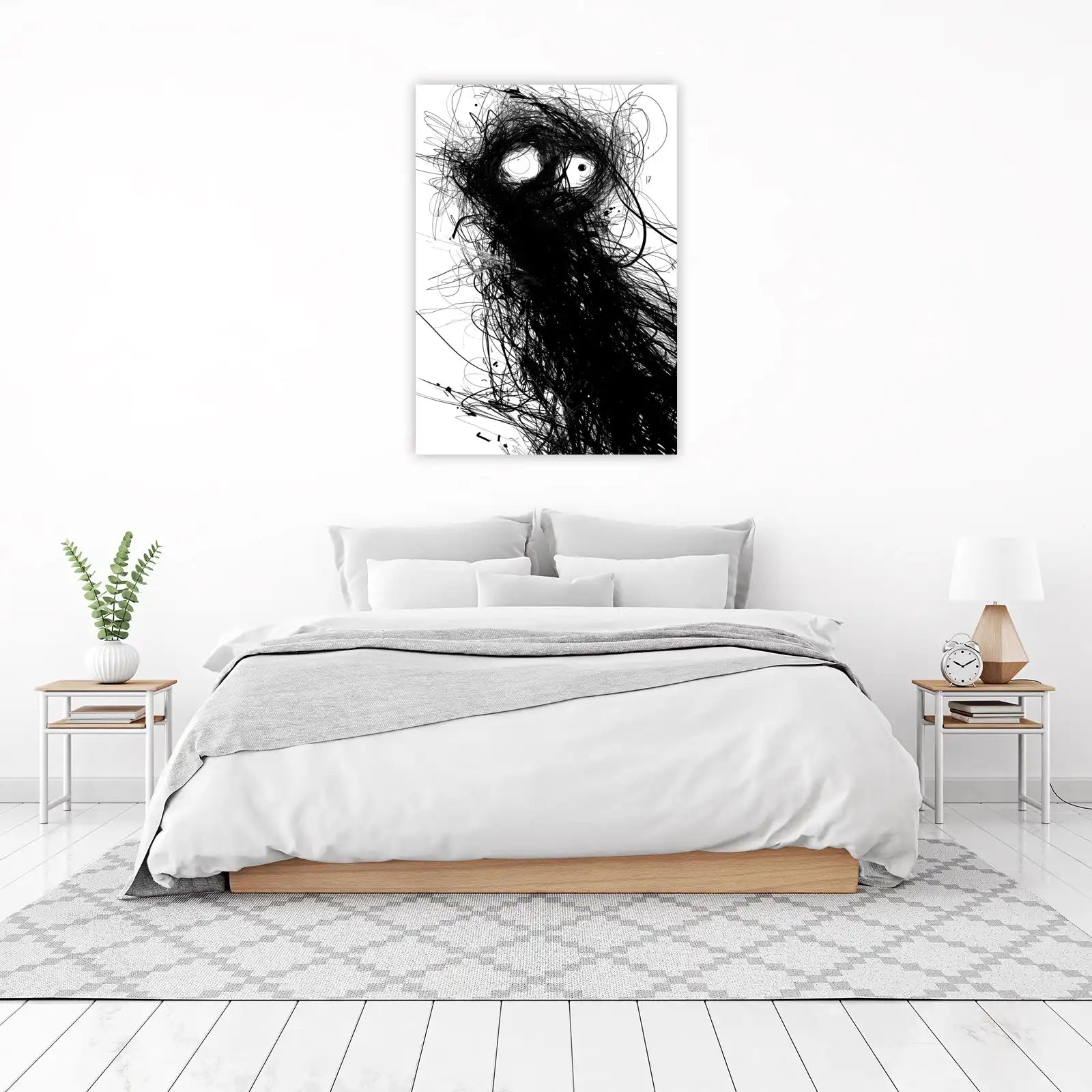 Abstract Expressionist Dark Figure Wall Art