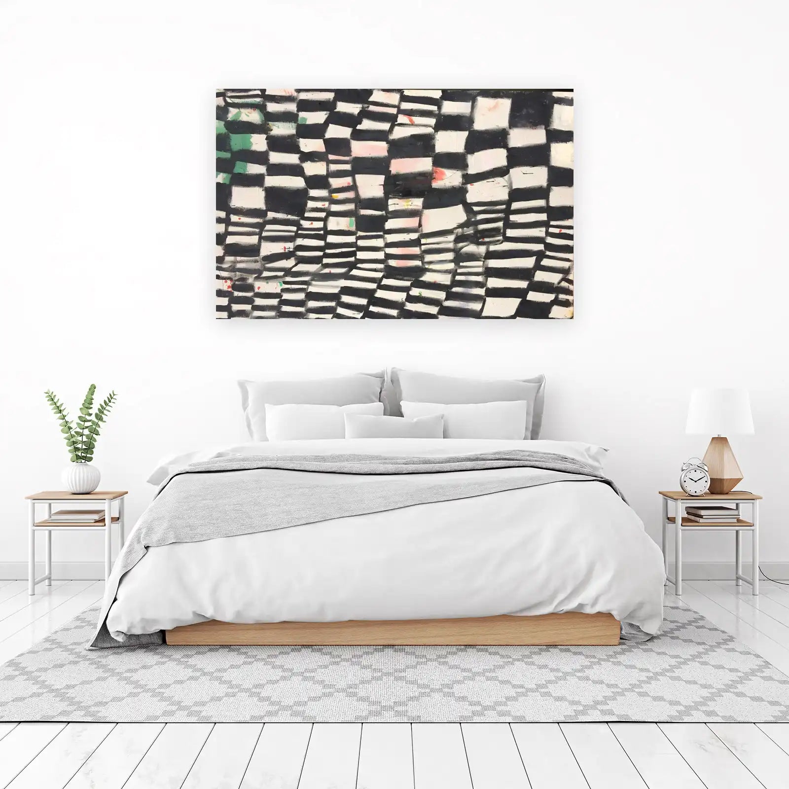 Abstract Checkered Modern Art Wall Art