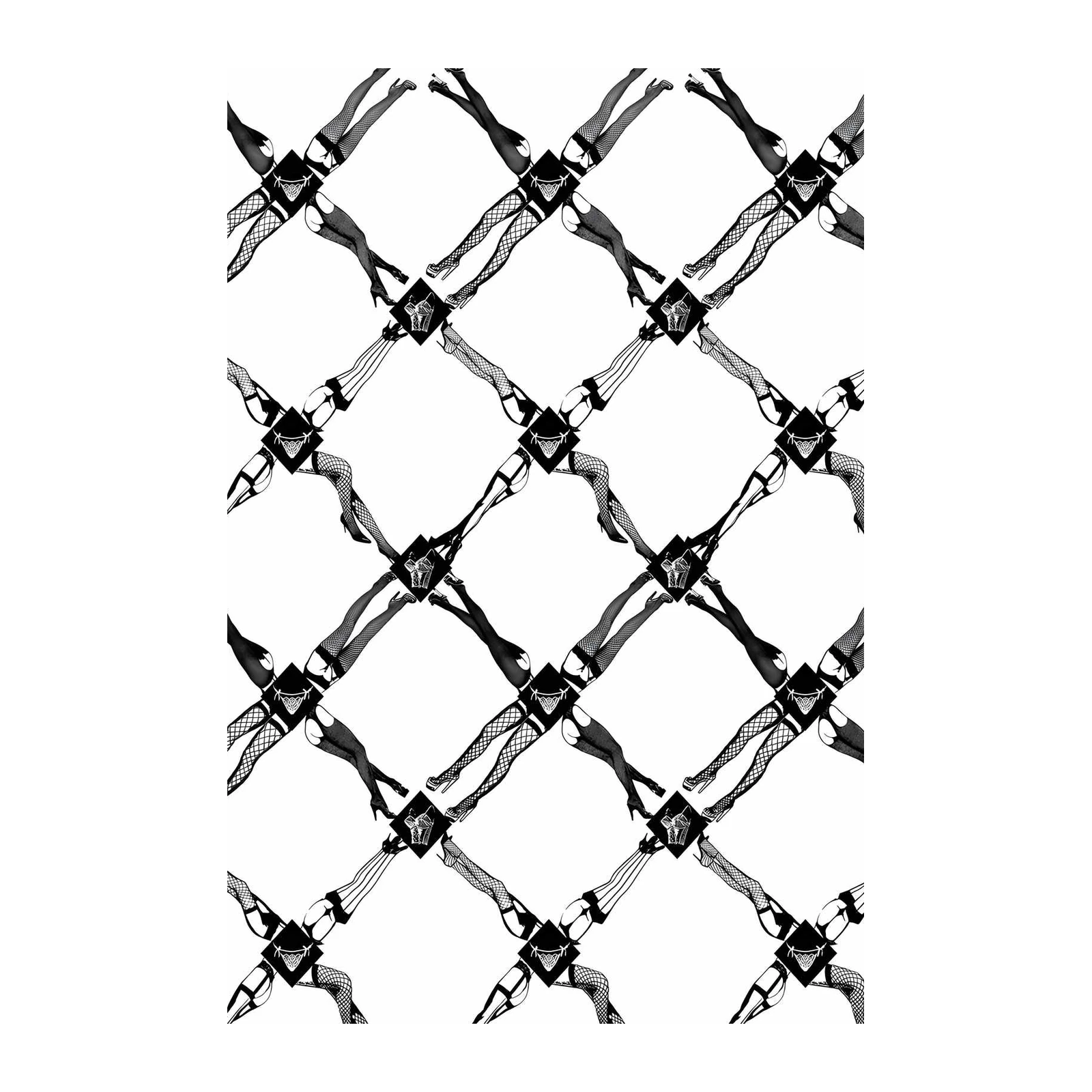 Bold Legs & Lingerie Diamond Pattern Wall Art
