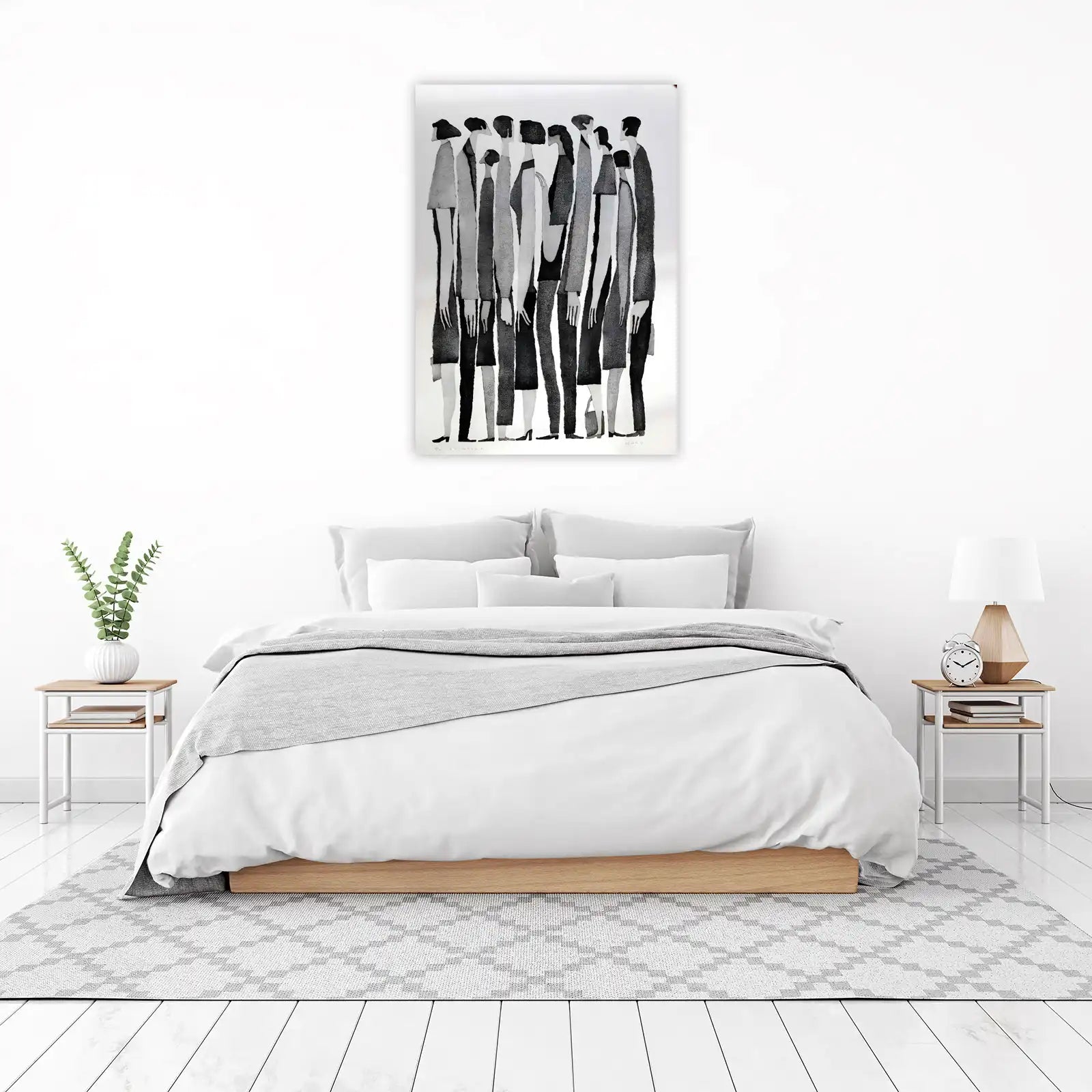 Abstract Figures Monochrome Wall Art
