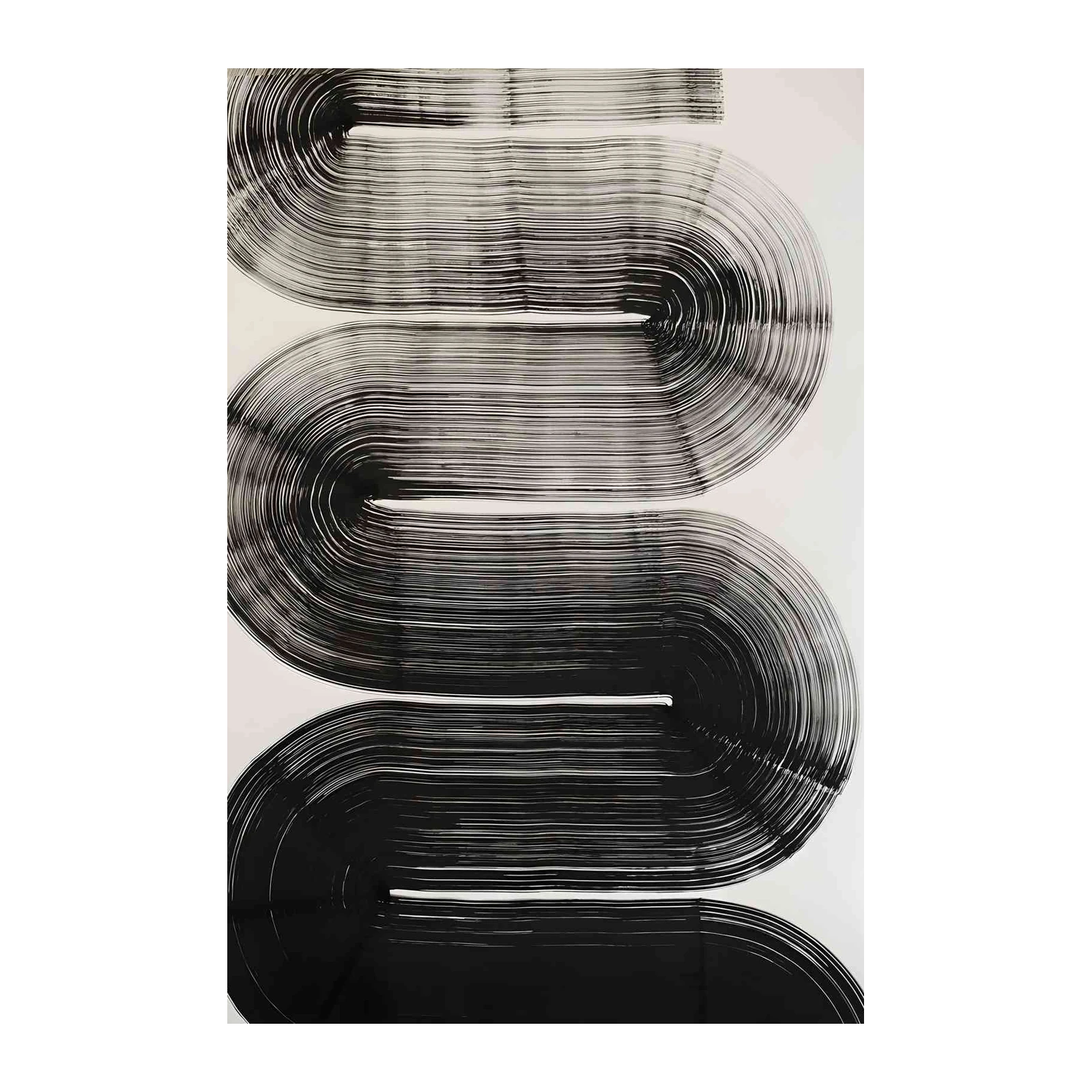 Abstract Black Flow Wall Art