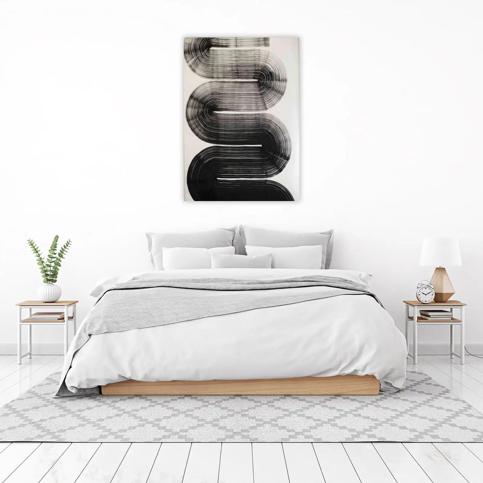 Abstract Black Flow Wall Art
