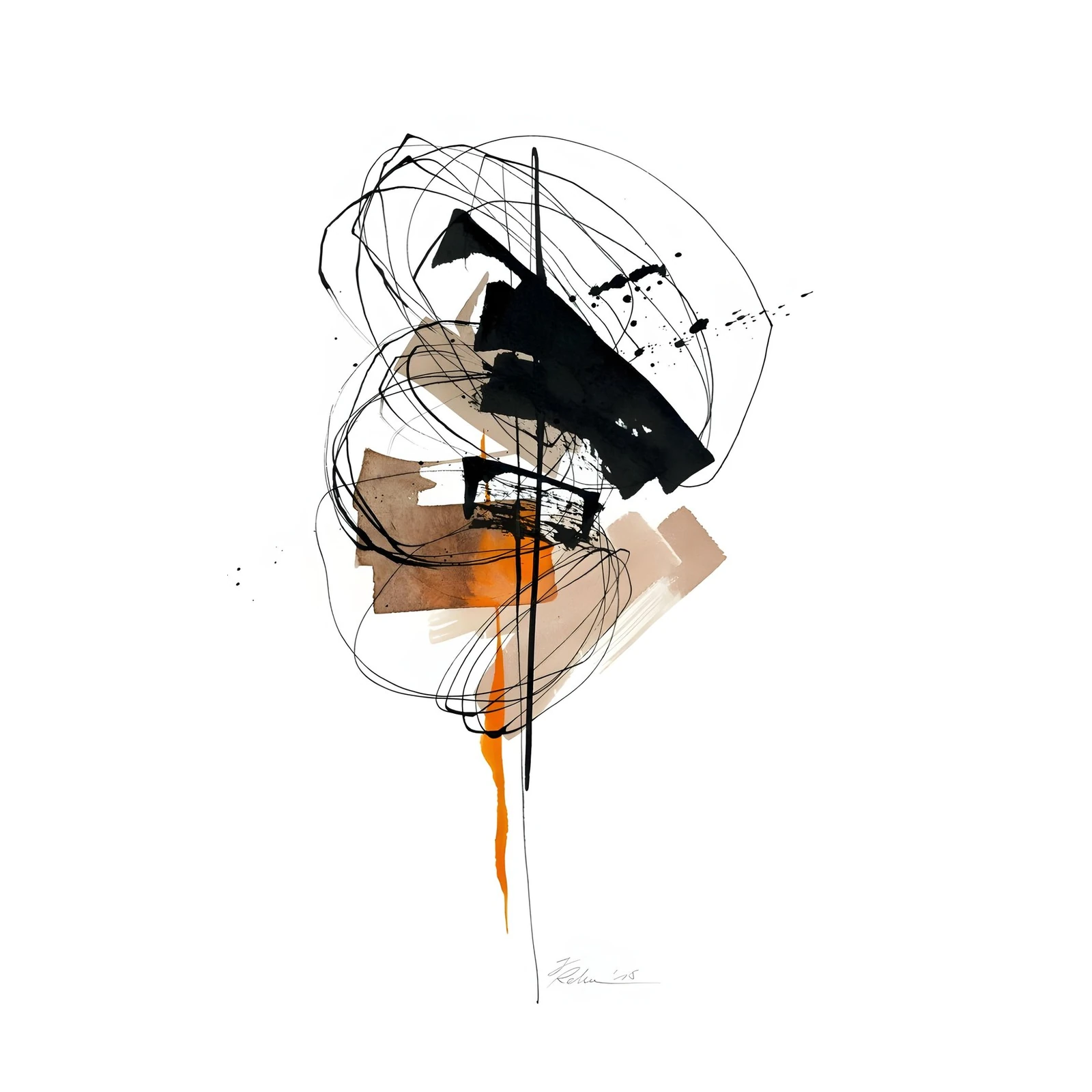Abstract Expressionist Splash Wall Art