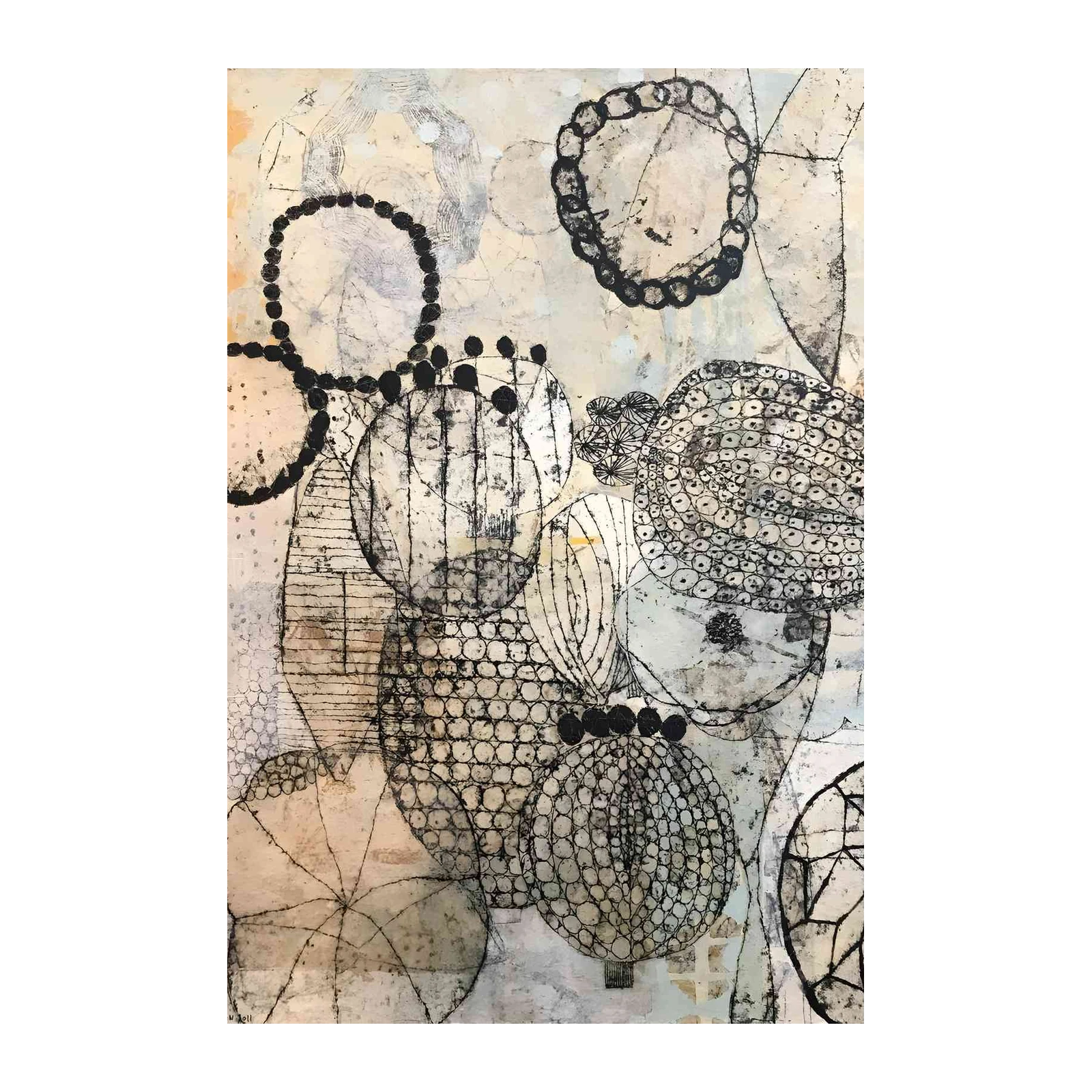 Abstract Botanical Circles Wall Art