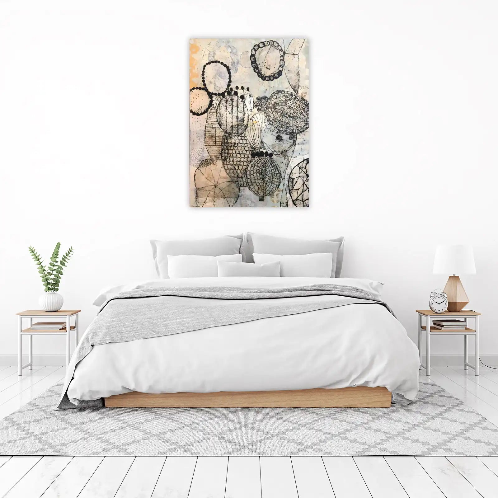 Abstract Botanical Circles Wall Art