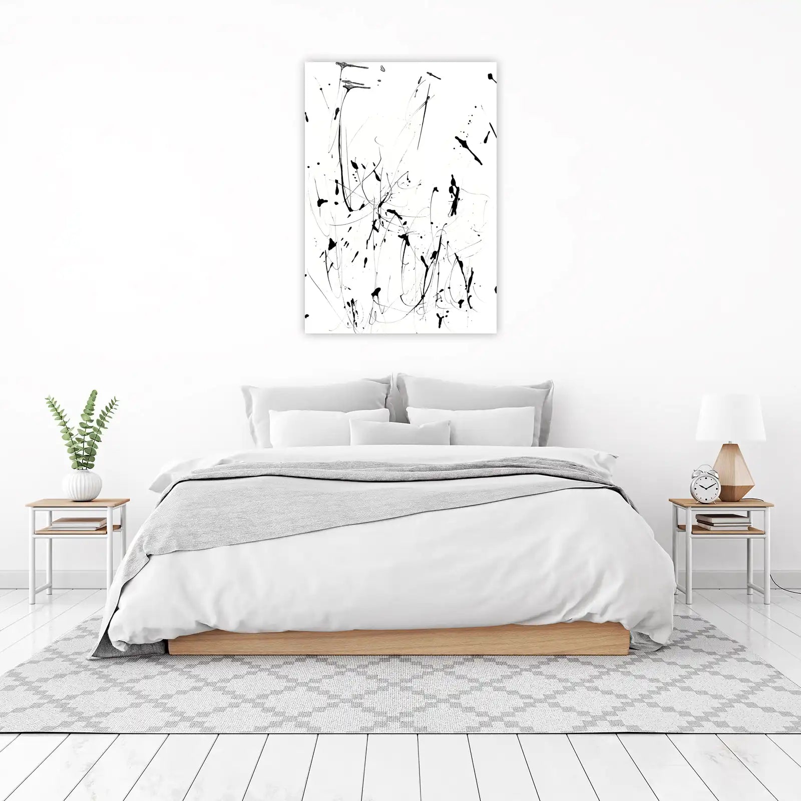 Abstract Black Drip Modern Art Wall Art