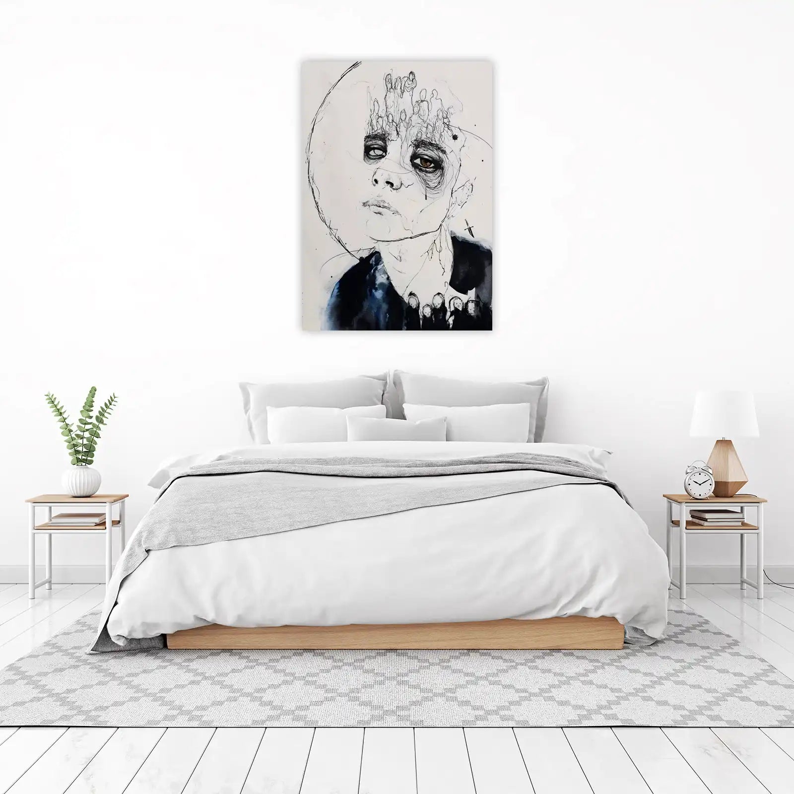 Expressive Portrait Abstract Wall Art