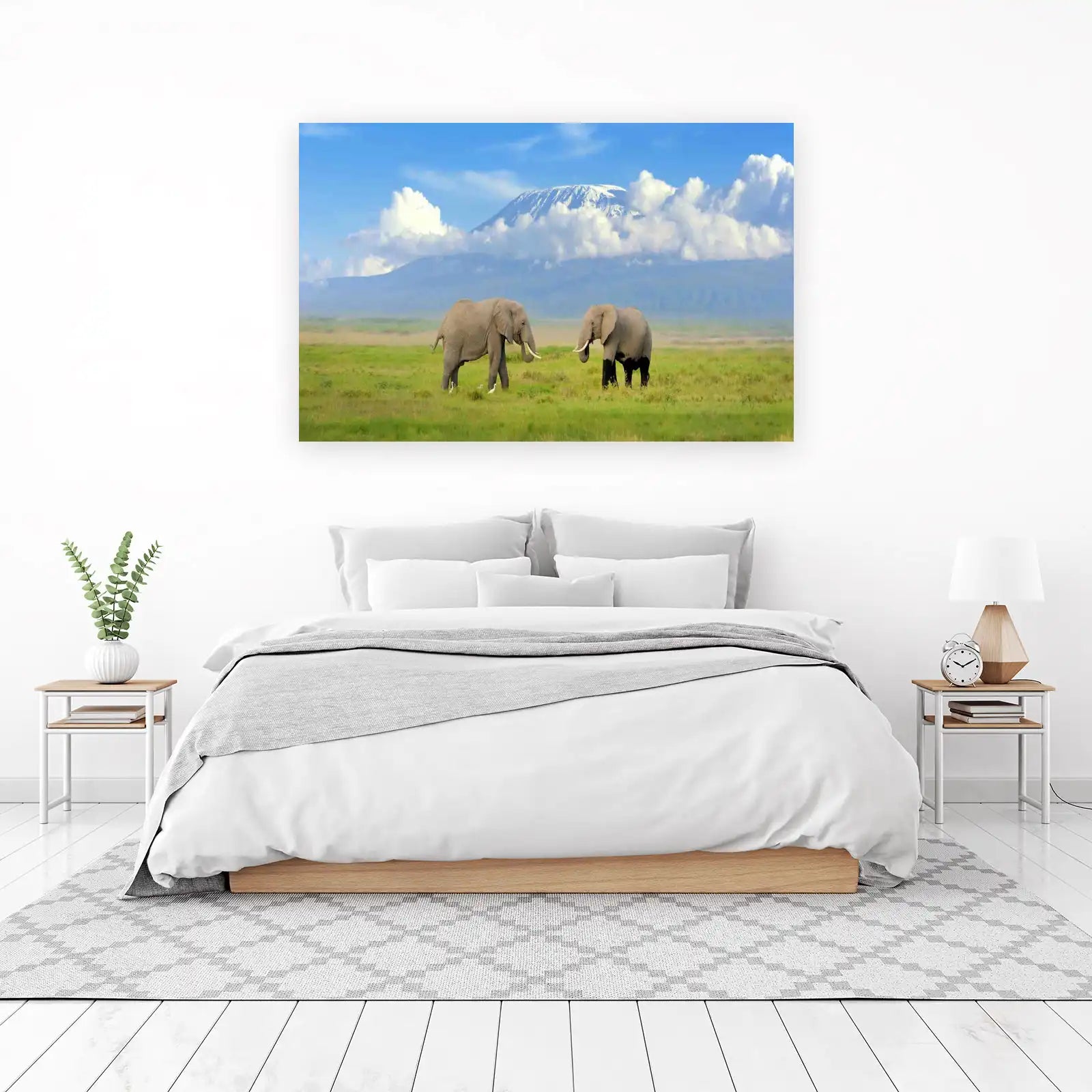 Majestic Elephants Kilimanjaro Wall Art