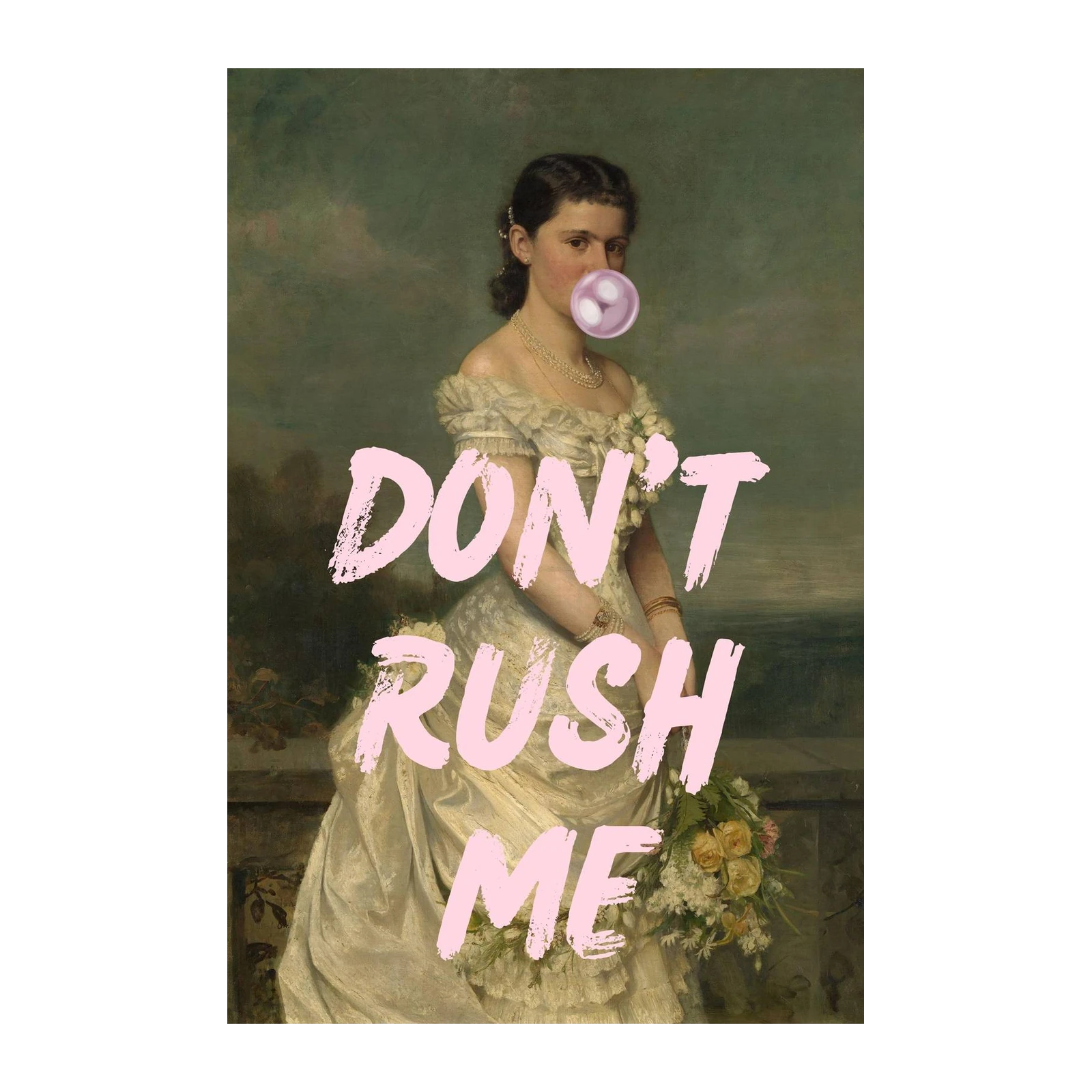 Vintage Portrait Bubblegum Wall Art