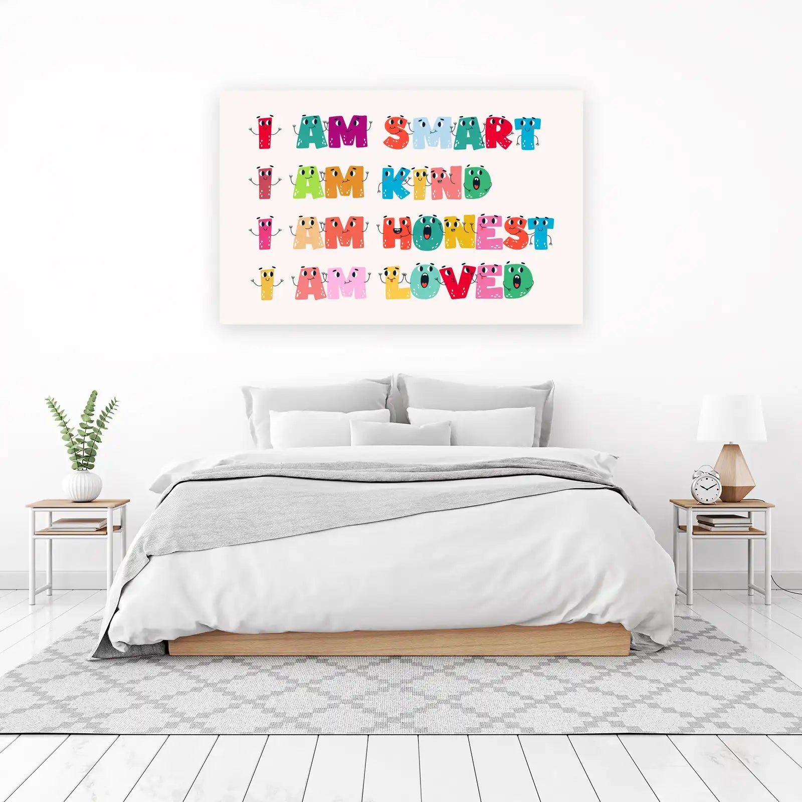 Positive Affirmation Character Wall Art for Kids