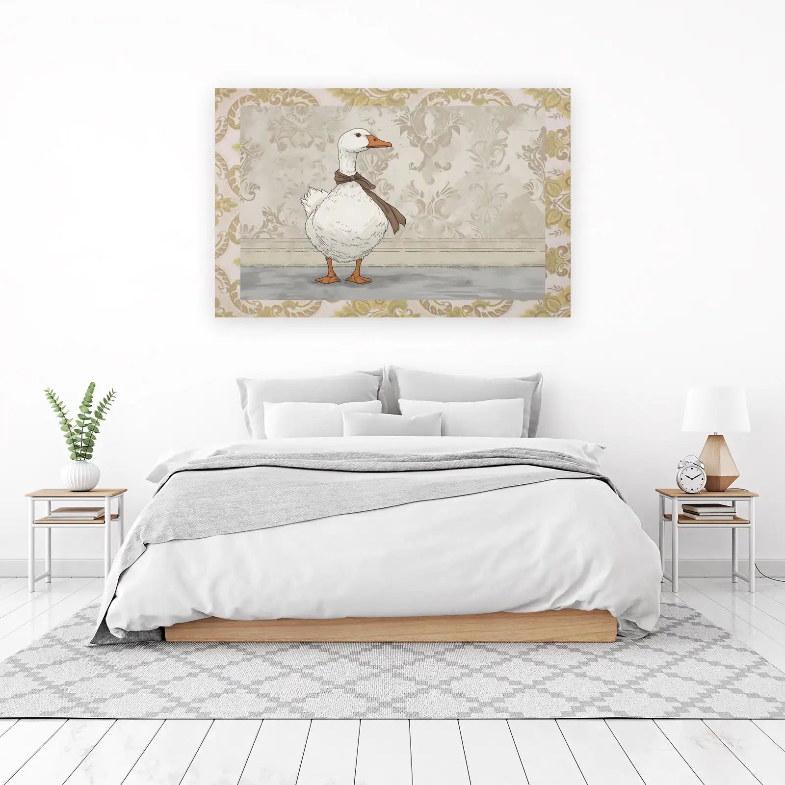 Whimsical Goose with Tie Wall Art