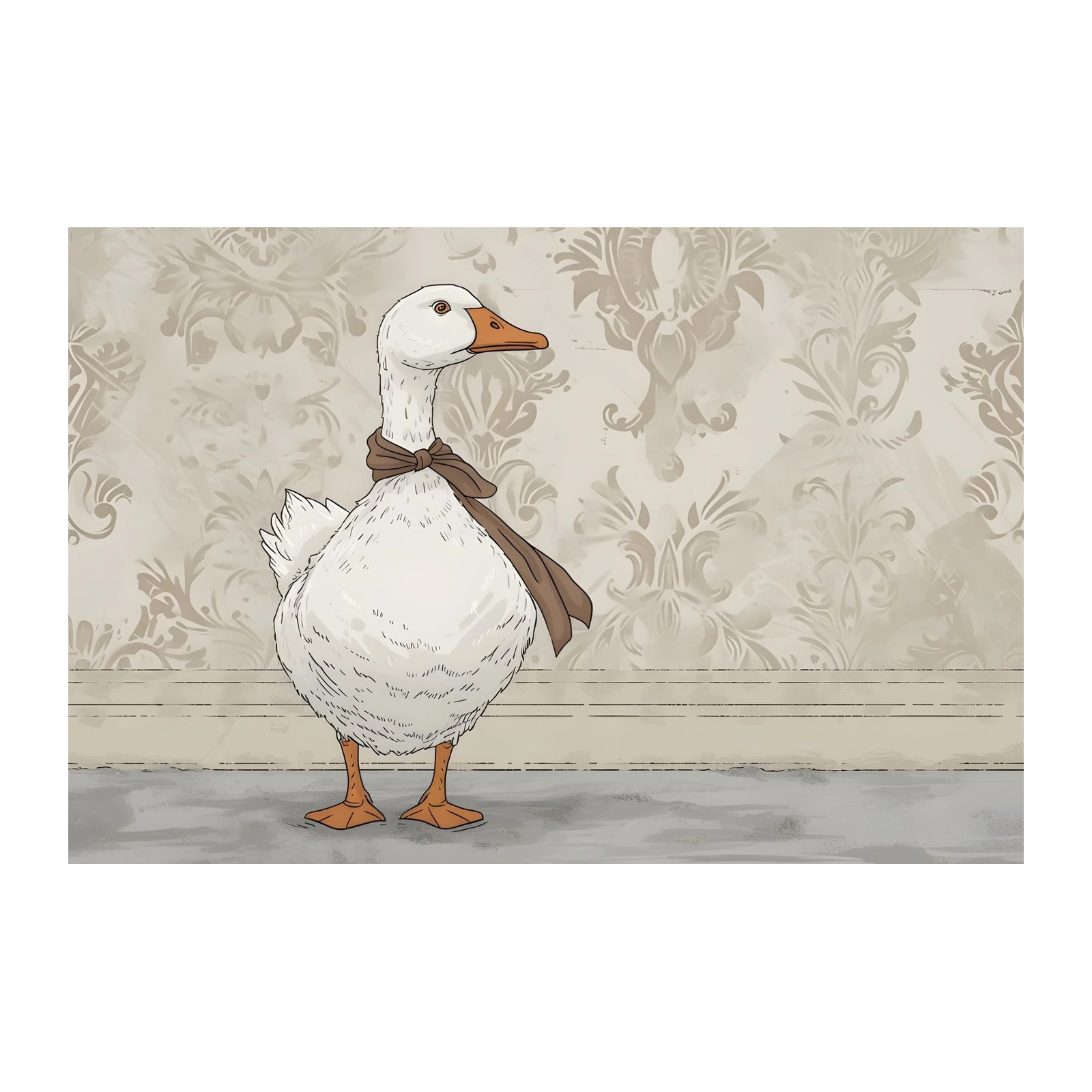 Dapper Goose with Bow Tie Wall Art